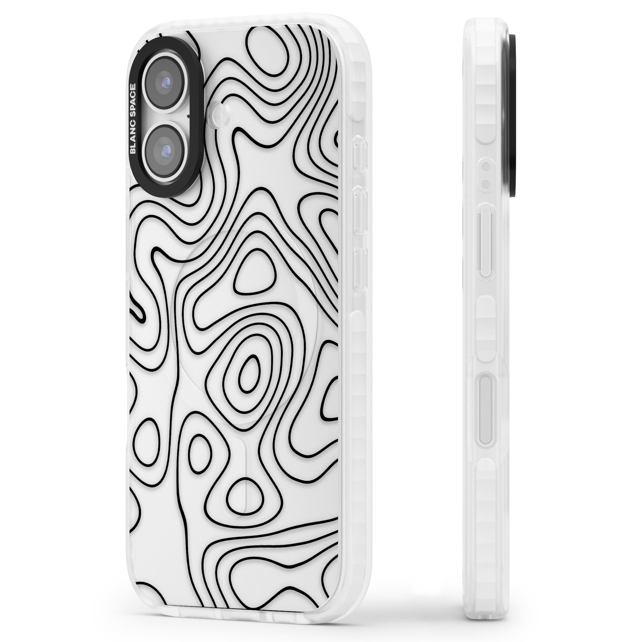 Damascus Steel iPhone 17 Impact Clear Phone Case Side Profile