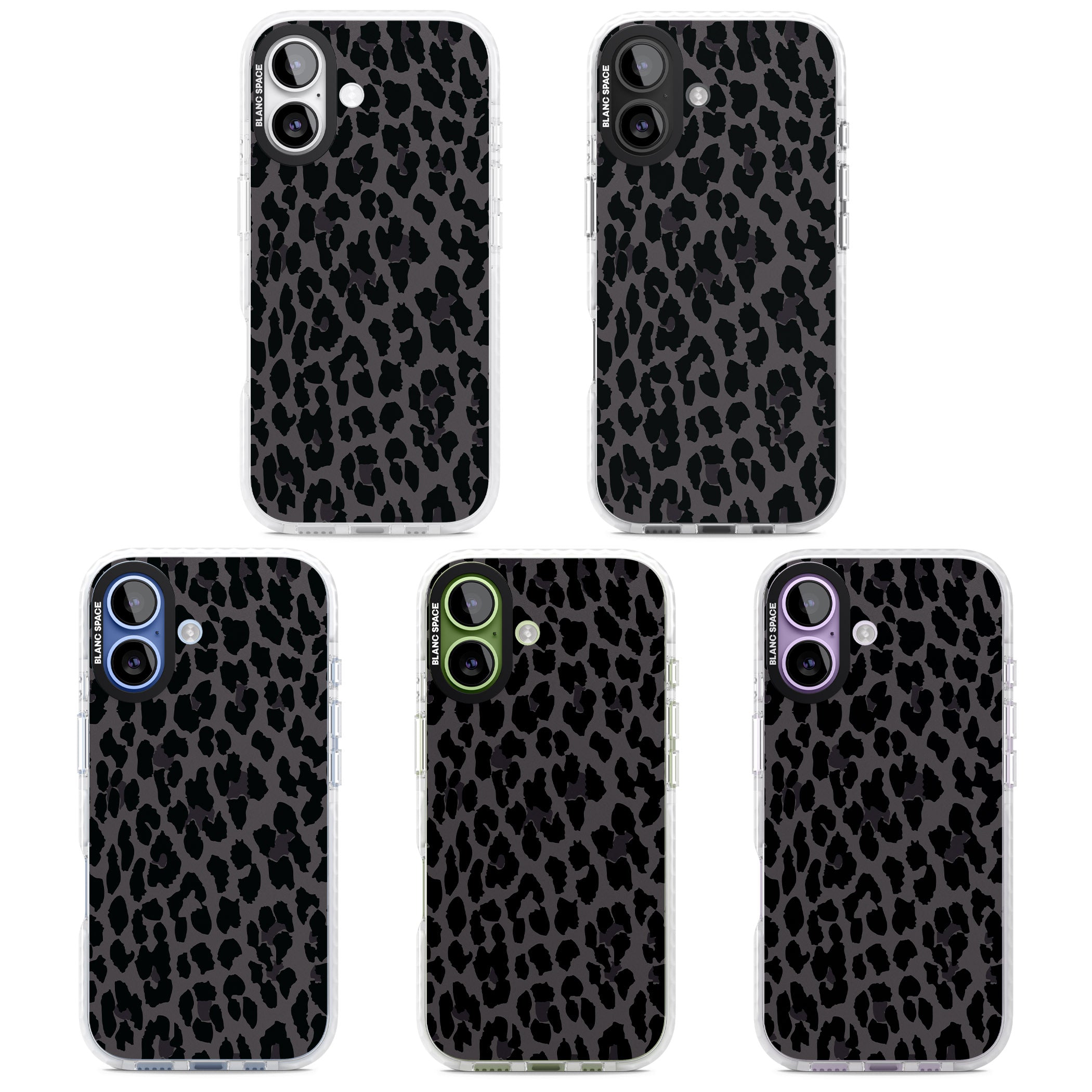 Dark Leopard Print iPhone 17 Impact Clear Phone Case APT Impact Protection
