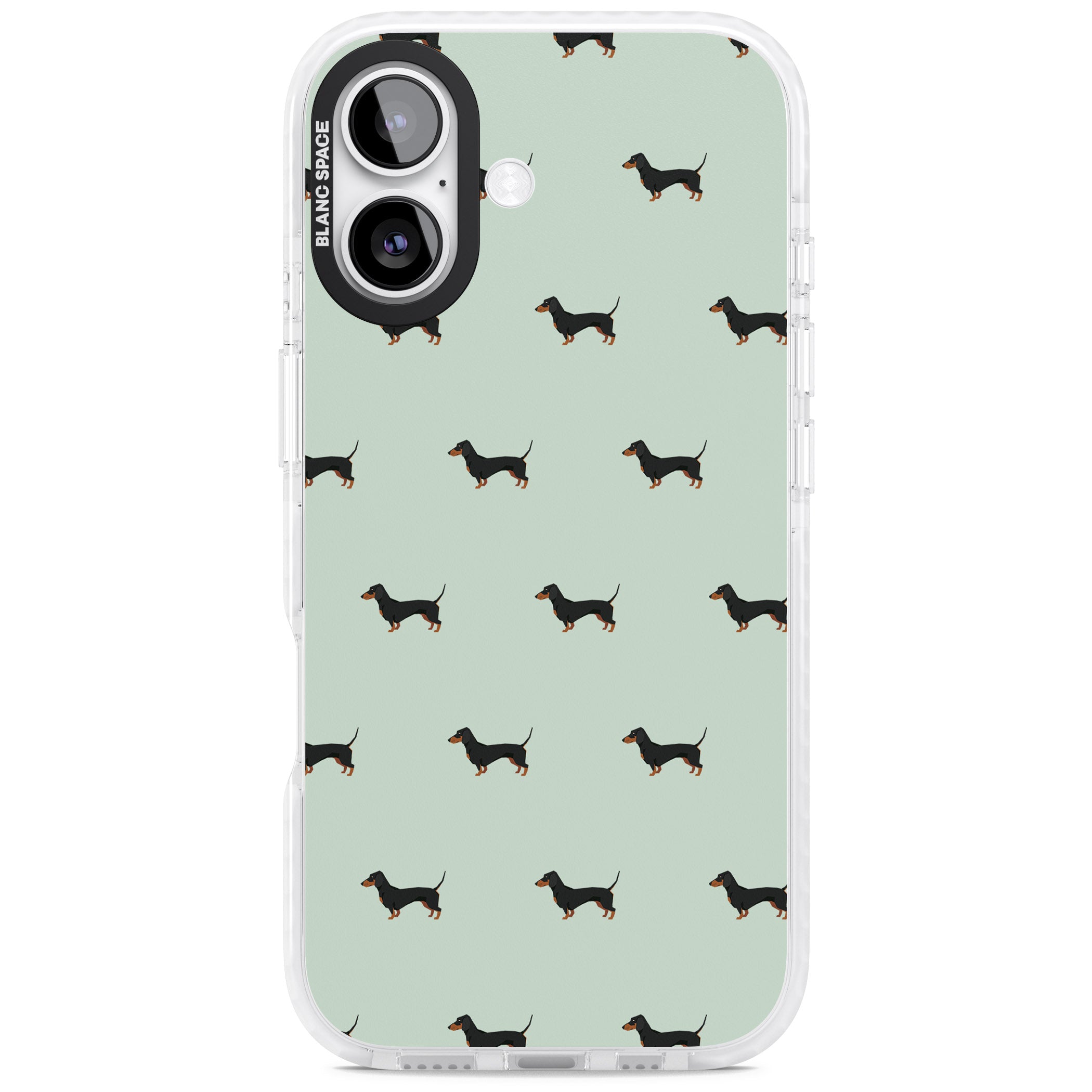 Dachshund Dog Pattern iPhone 17 Impact Clear Phone Case