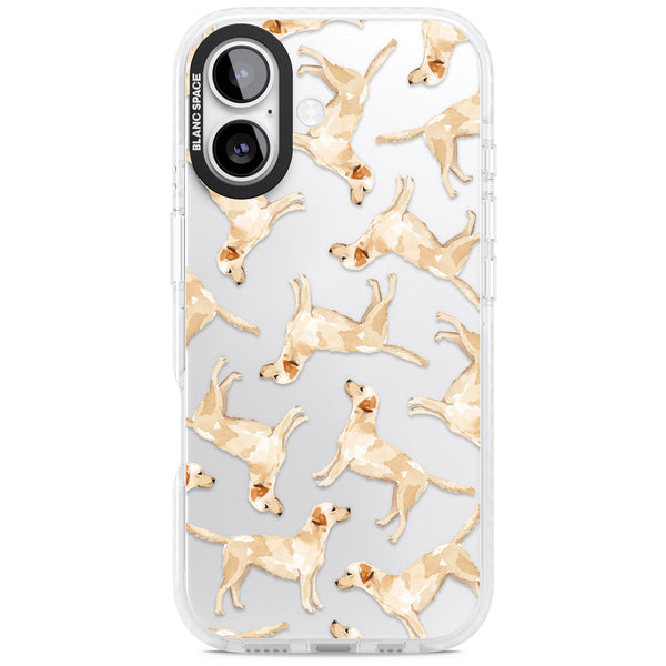 Yellow Labrador Watercolour Dog Pattern