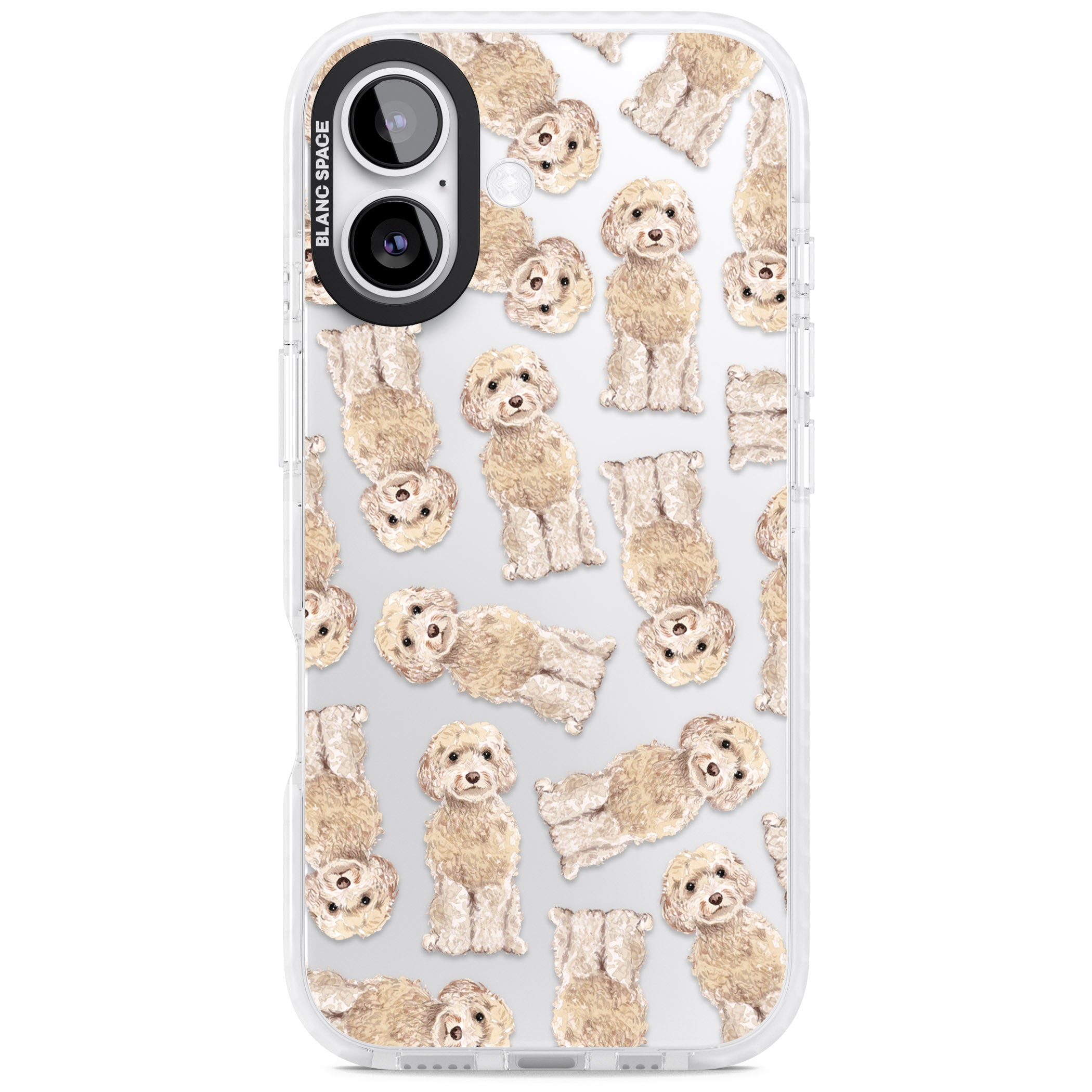 Cockapoo Patterned iPhone 17 Impact Clear Phone Case