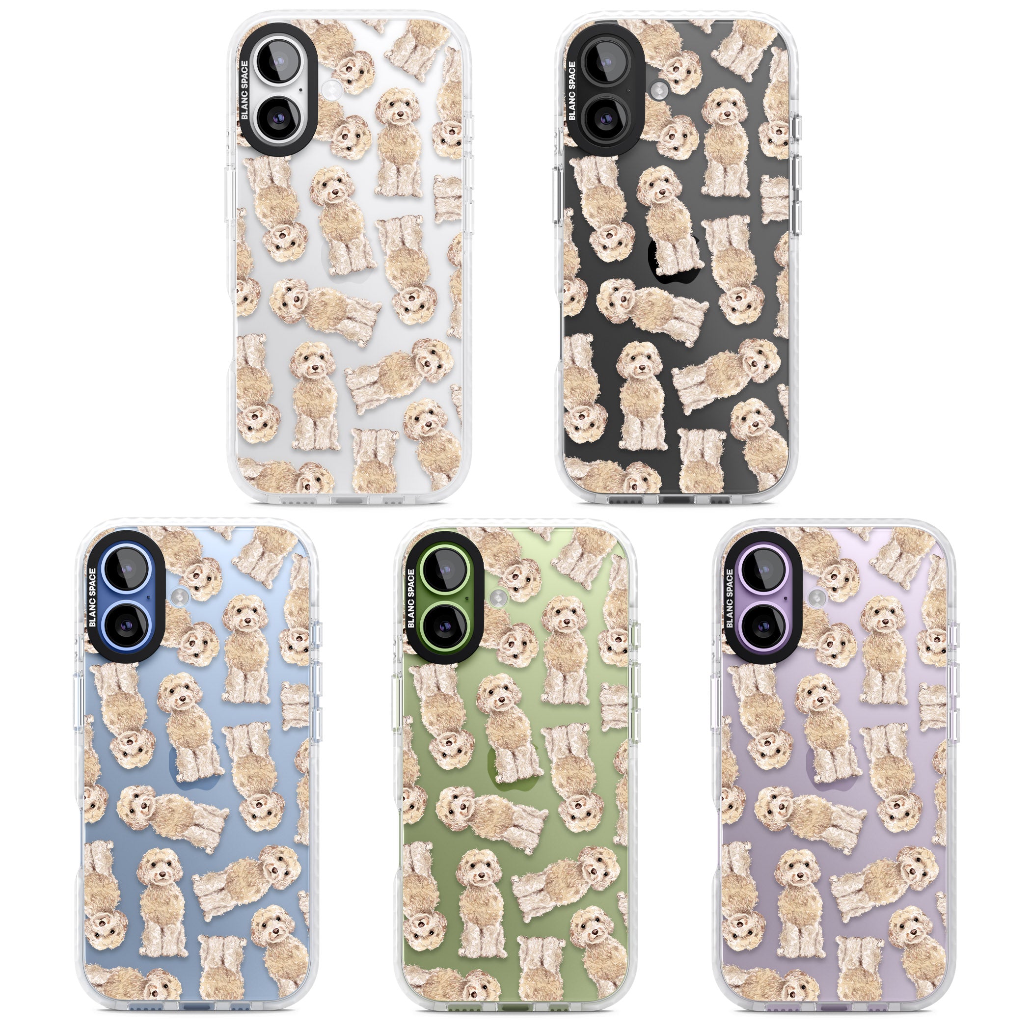 Cockapoo Patterned iPhone 17 Impact Clear Phone Case APT Impact Protection