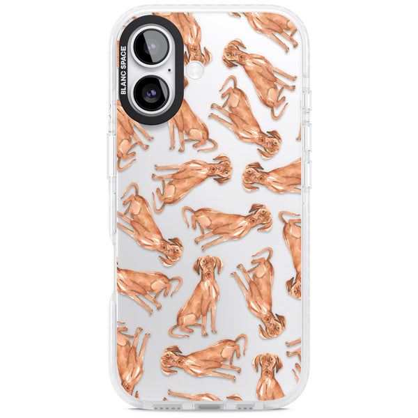 Hungarian Vizsla Watercolor Pattern