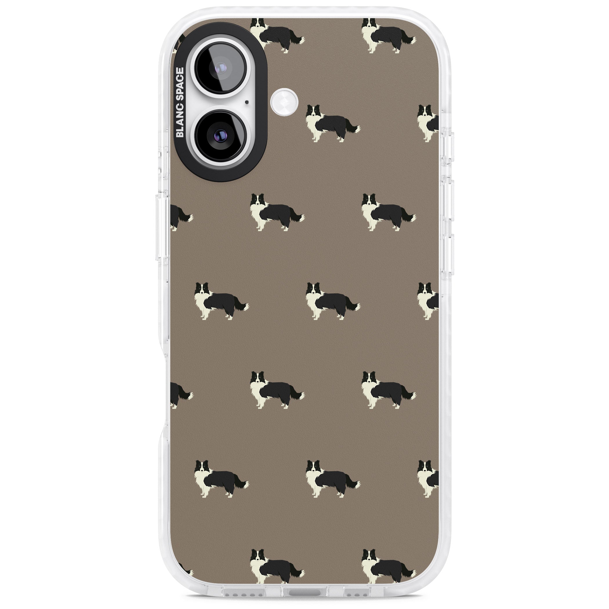Border Collie Pattern Classic iPhone 17 Impact Clear Phone Case