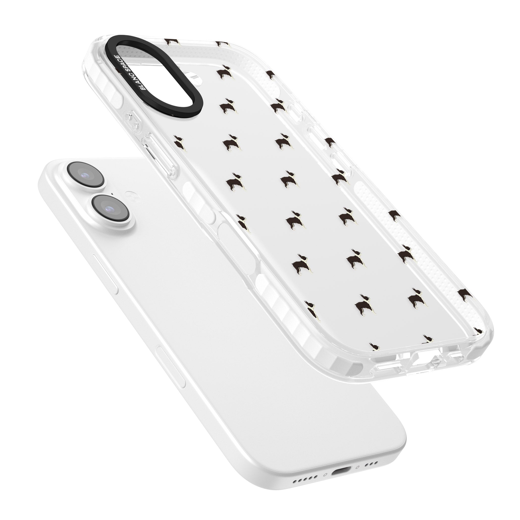 Boston Terrier Pattern iPhone 17 Impact Clear Phone Case Colours