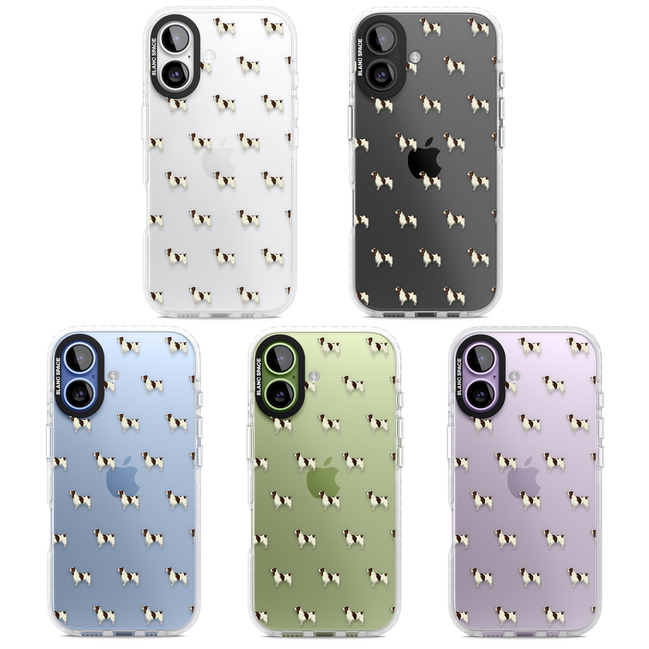Spaniel Pattern iPhone 17 Impact Clear Phone Case APT Impact Protection