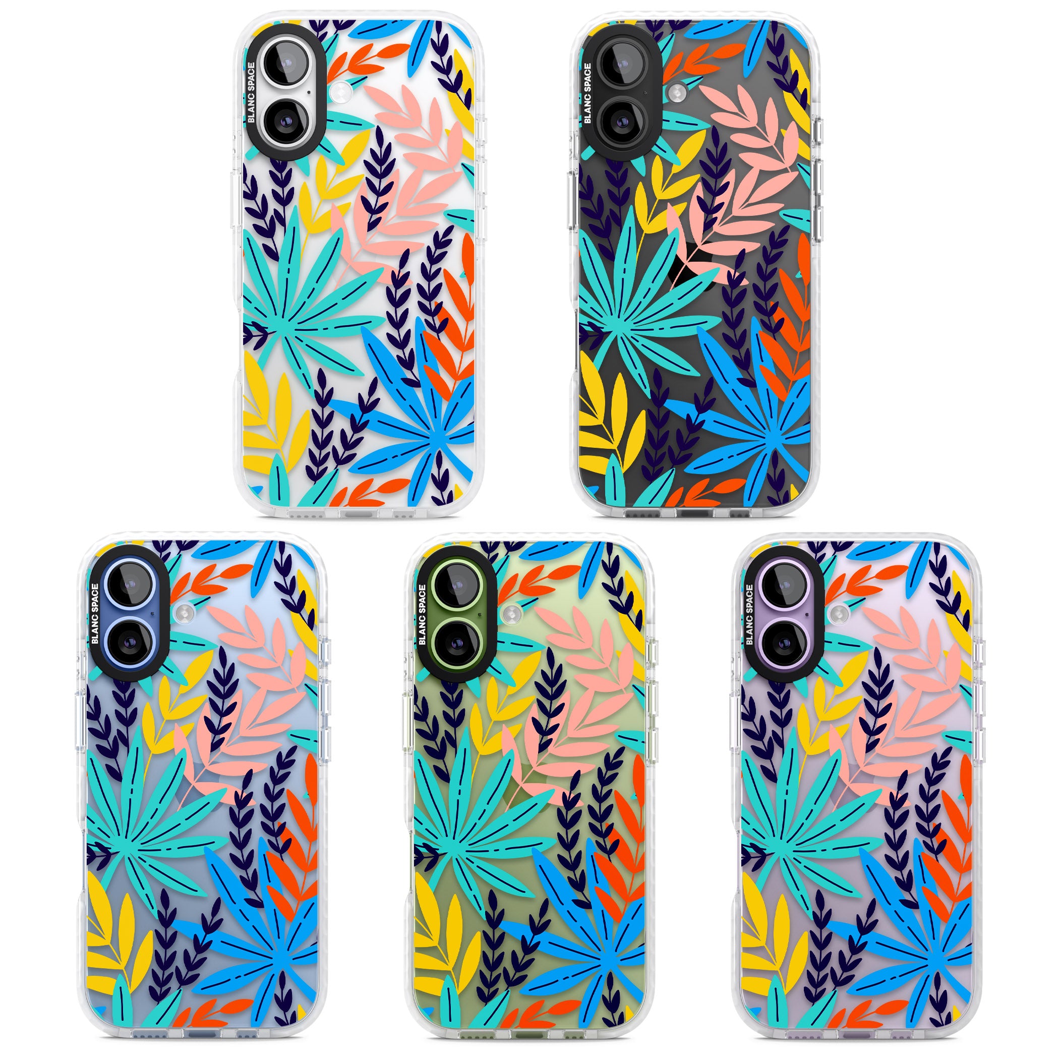 Tropical Palm Leaves iPhone 17 Impact Clear Phone Case APT Impact Protection