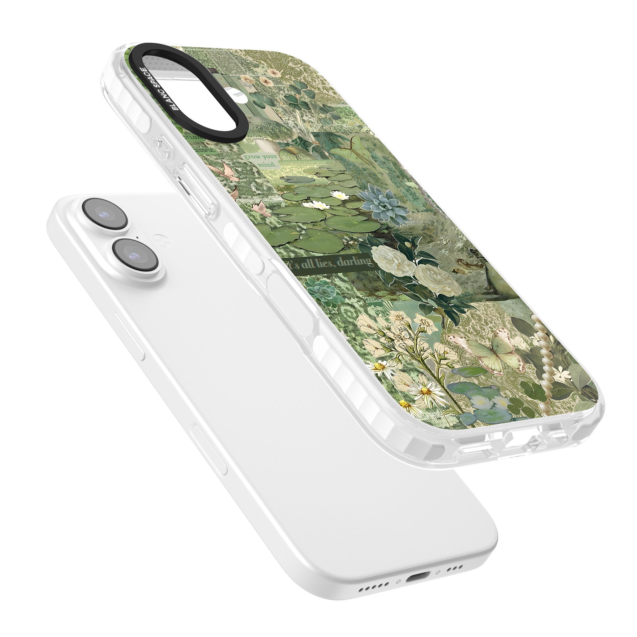 Sage Collage iPhone 17 Impact Clear Phone Case Colours