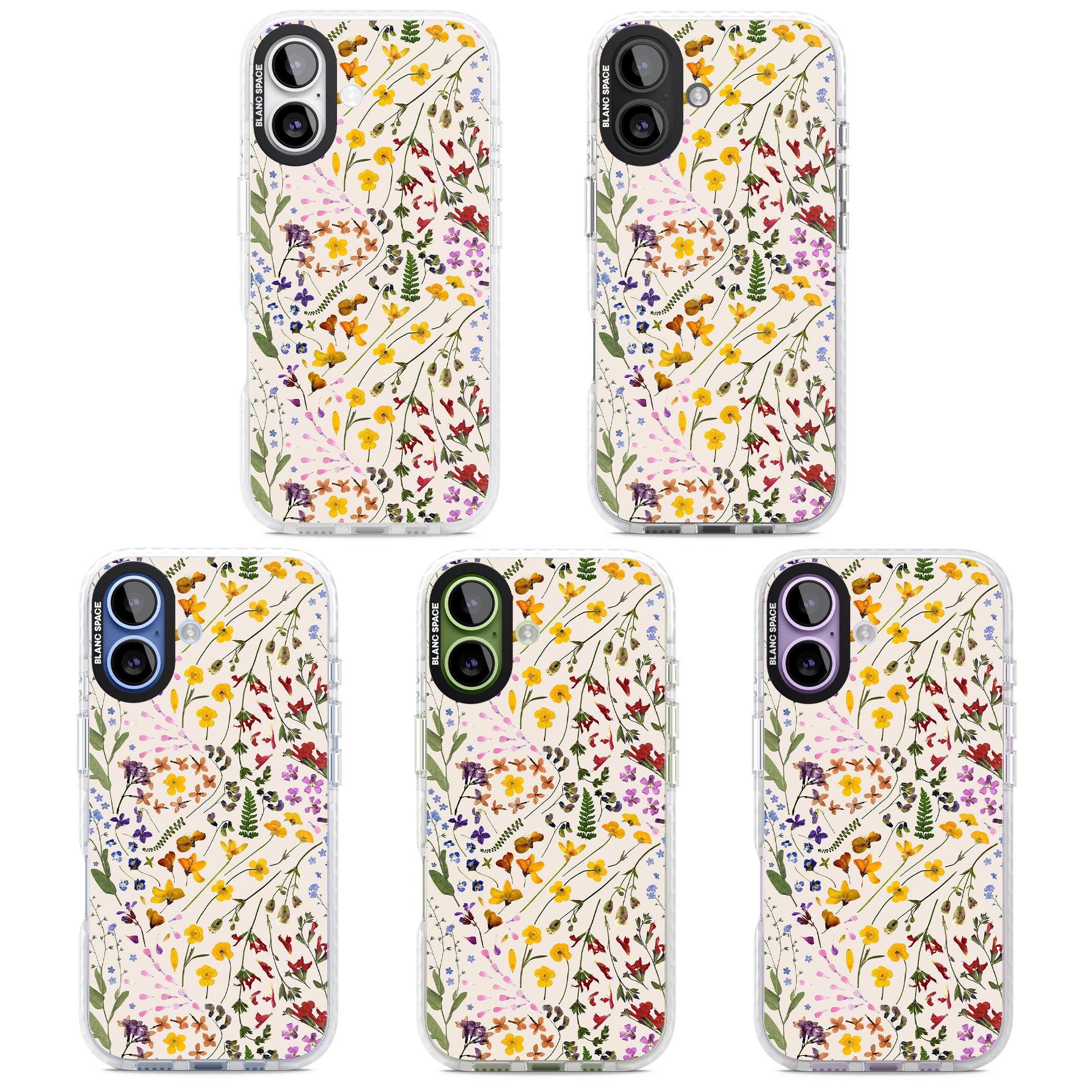 Wildflower Bouquet Cream iPhone 17 Impact Clear Phone Case APT Impact Protection