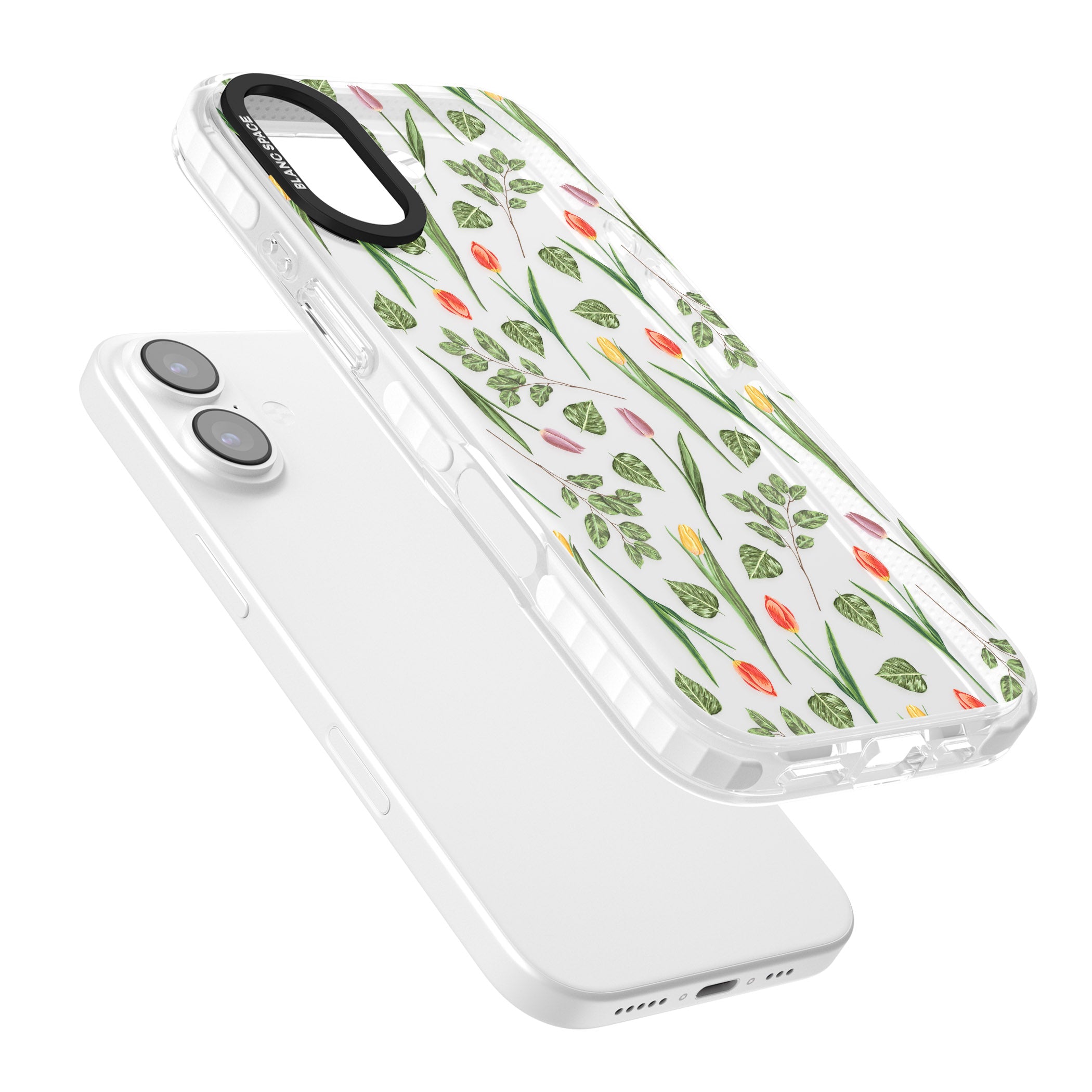 Spring Tulips Floral iPhone 17 Impact Clear Phone Case Colours