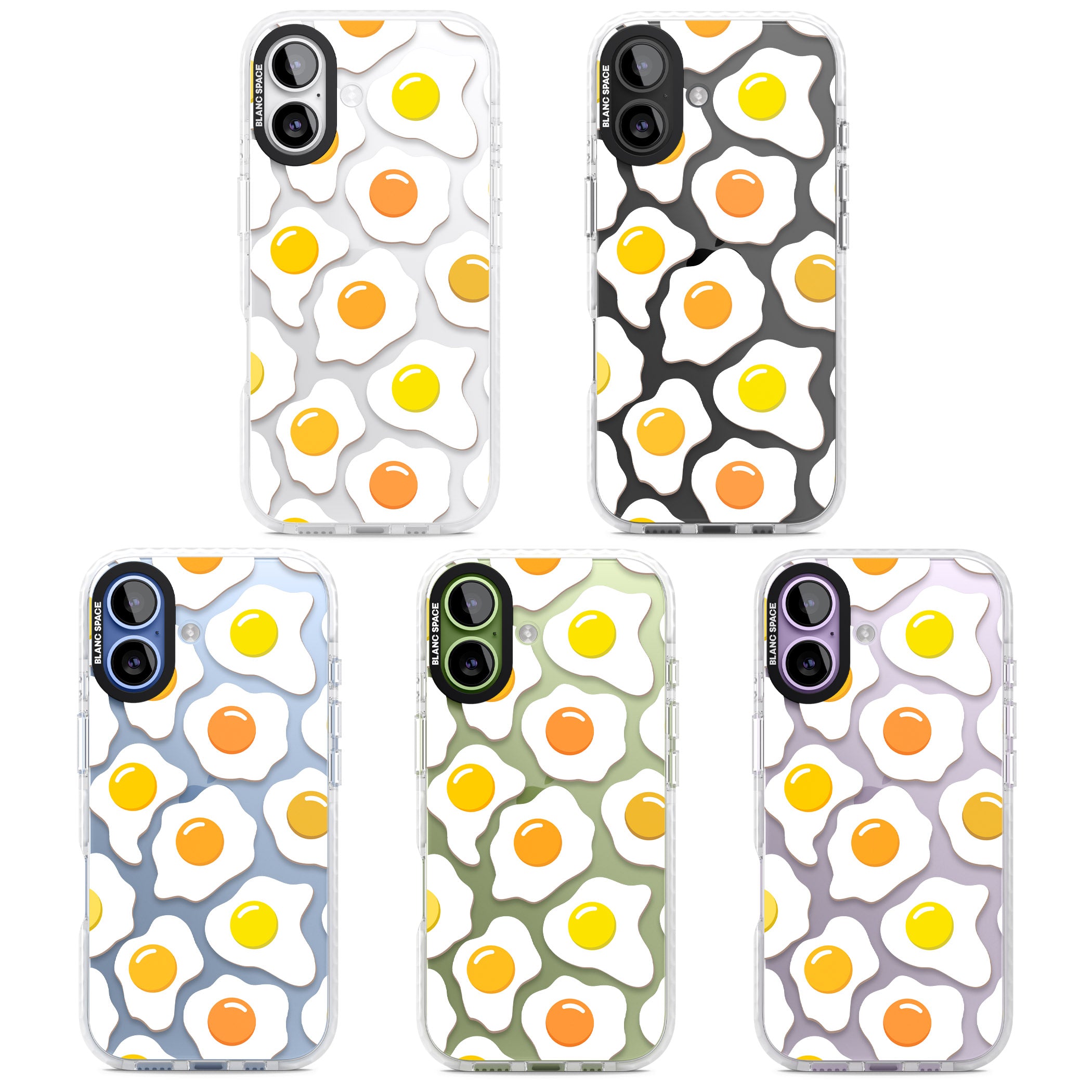 Fried Egg Pattern iPhone 17 Impact Clear Phone Case APT Impact Protection