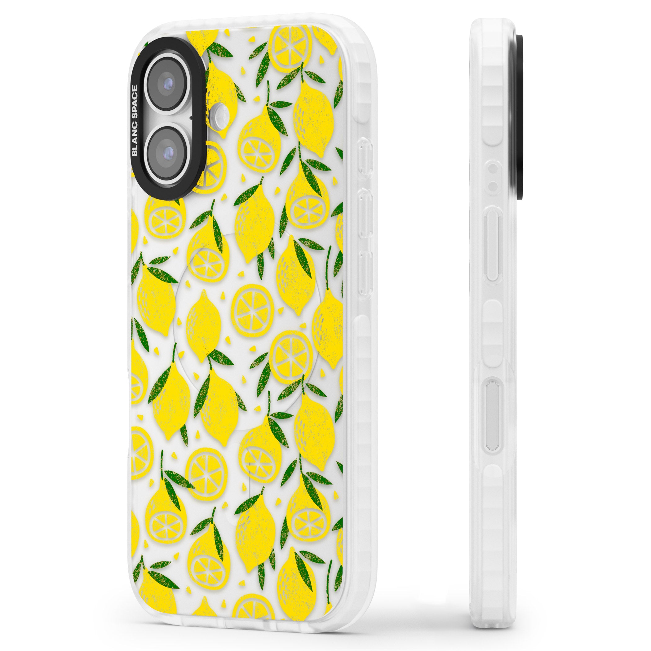 Lemon Delight iPhone 17 Impact Clear Phone Case Side Profile