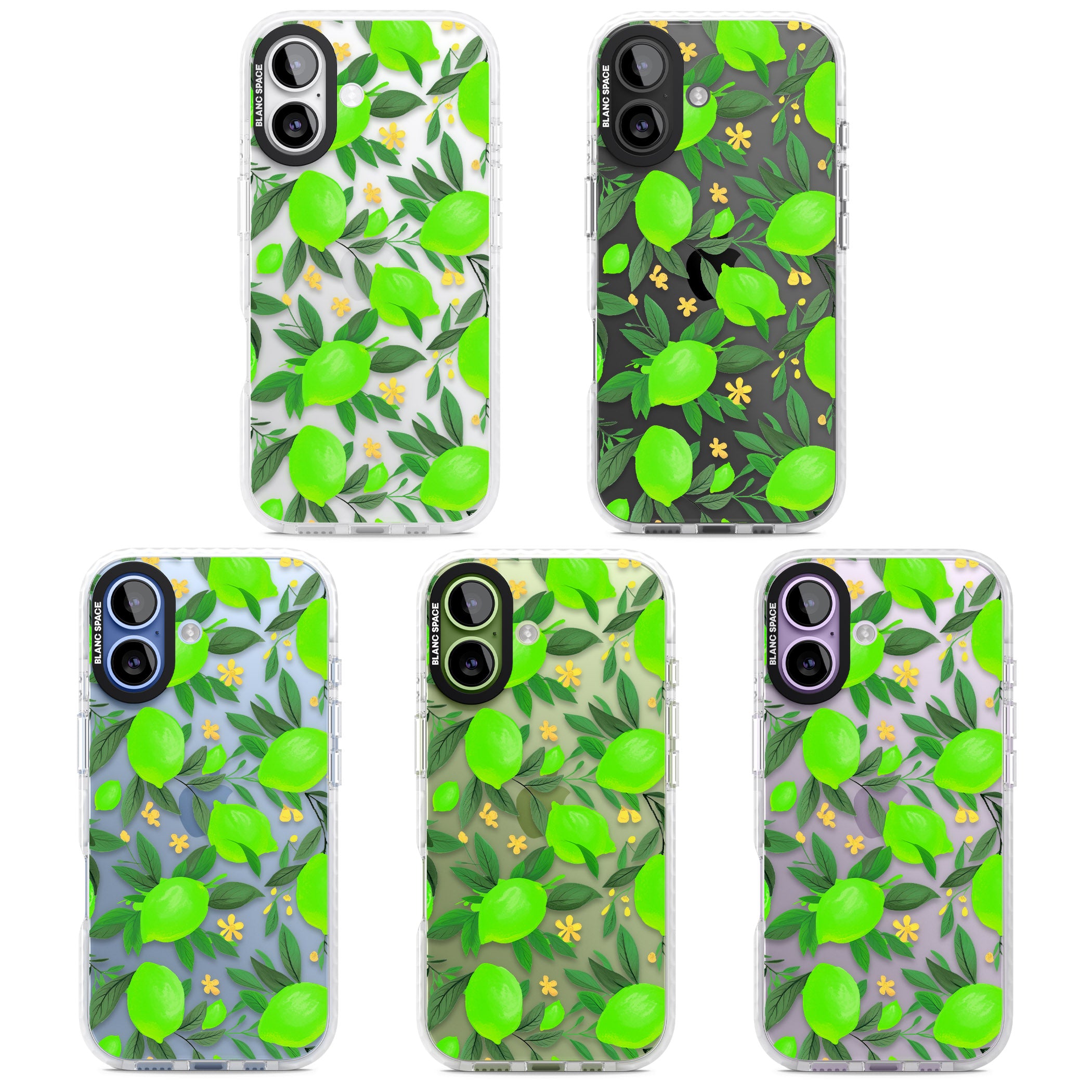 Lime Pattern iPhone 17 Impact Clear Phone Case APT Impact Protection