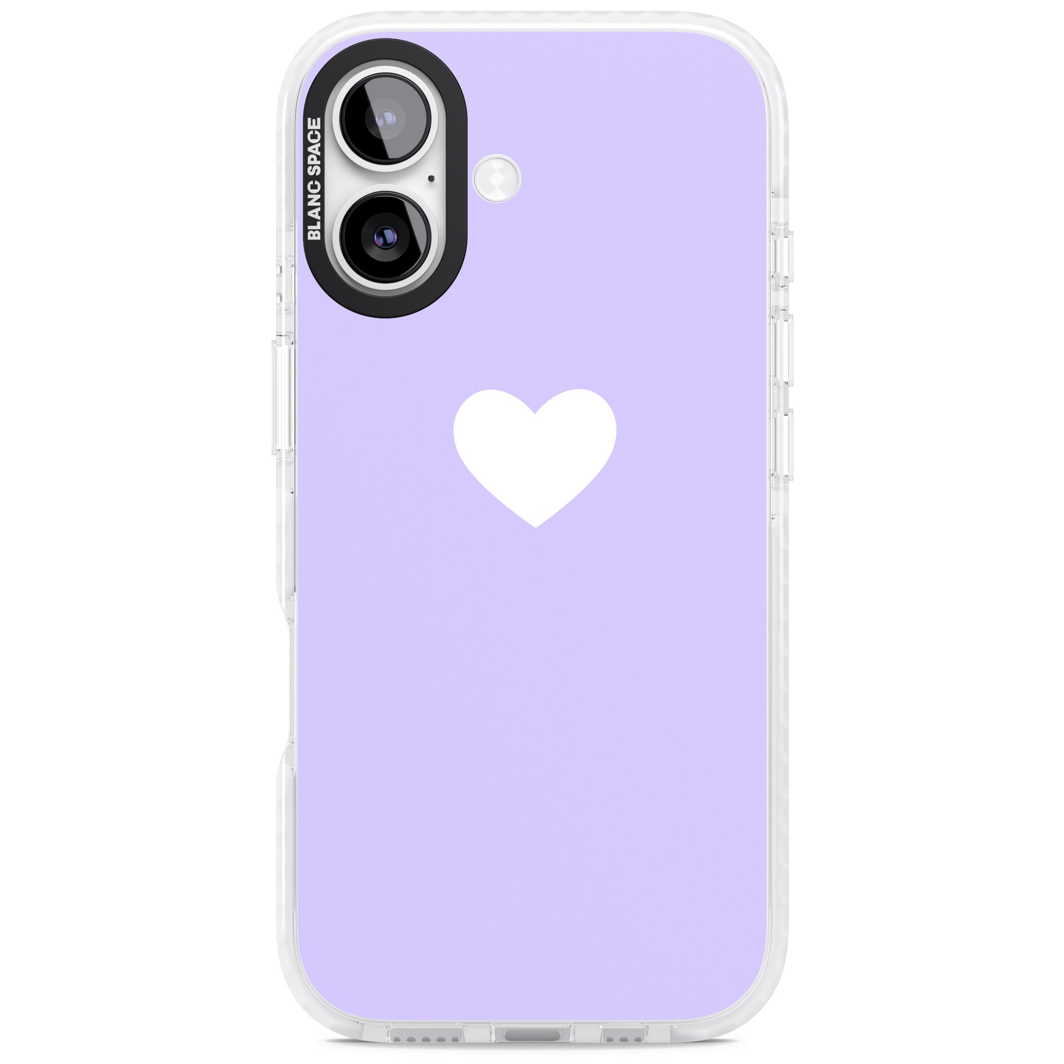 Pale Purple Heart iPhone 17 Impact Clear Phone Case