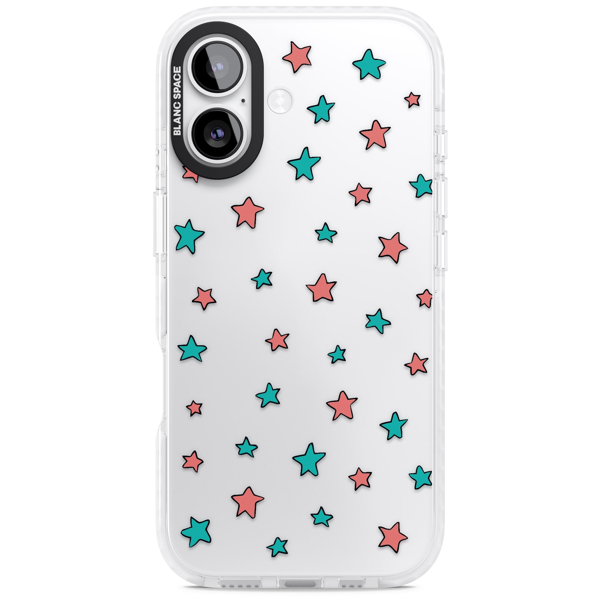 Heartstopper Stars Pattern iPhone 17 Impact Clear Phone Case