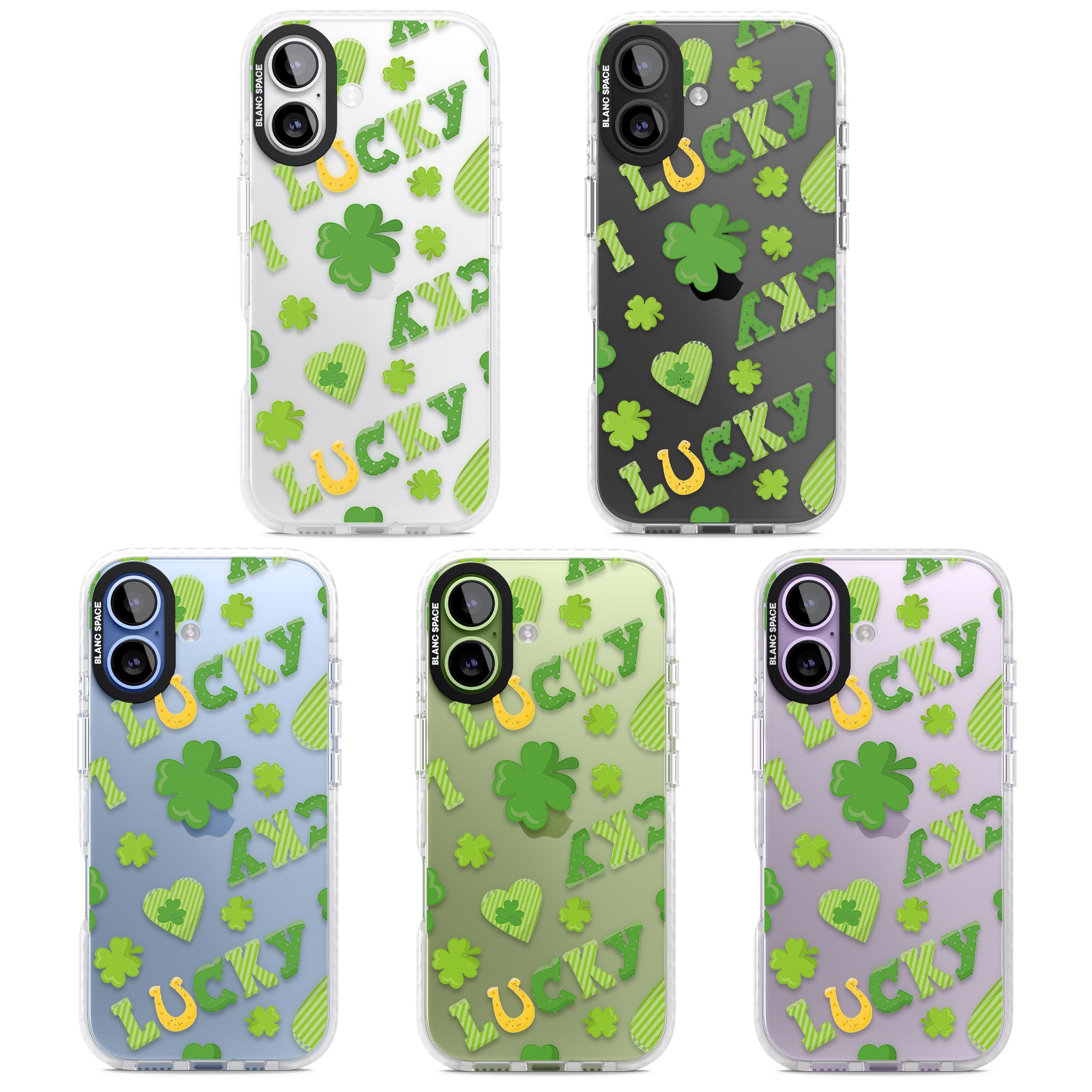 Lucky Irish Clover iPhone 17 Impact Clear Phone Case APT Impact Protection
