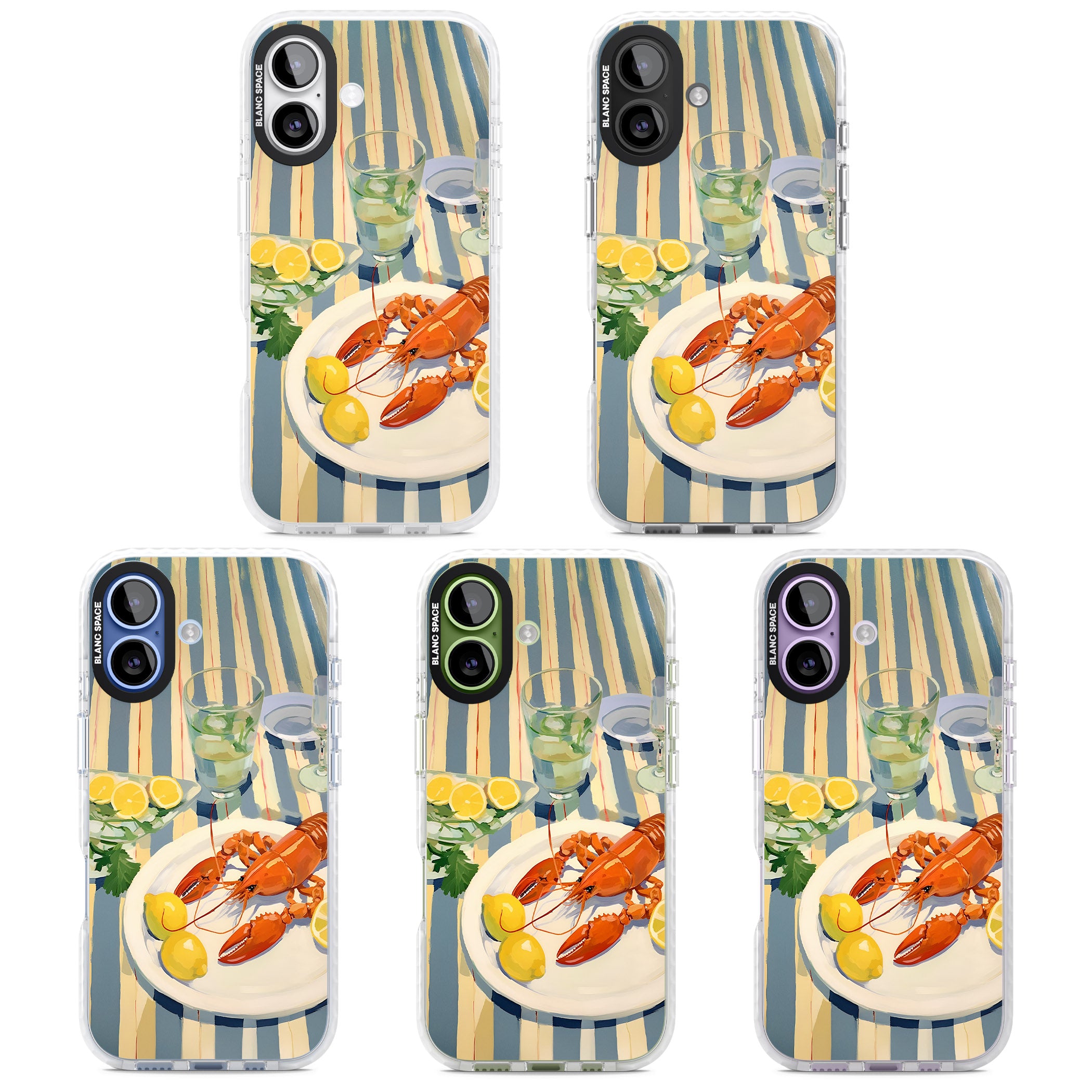 Lobster & Lemons iPhone 17 Impact Clear Phone Case APT Impact Protection