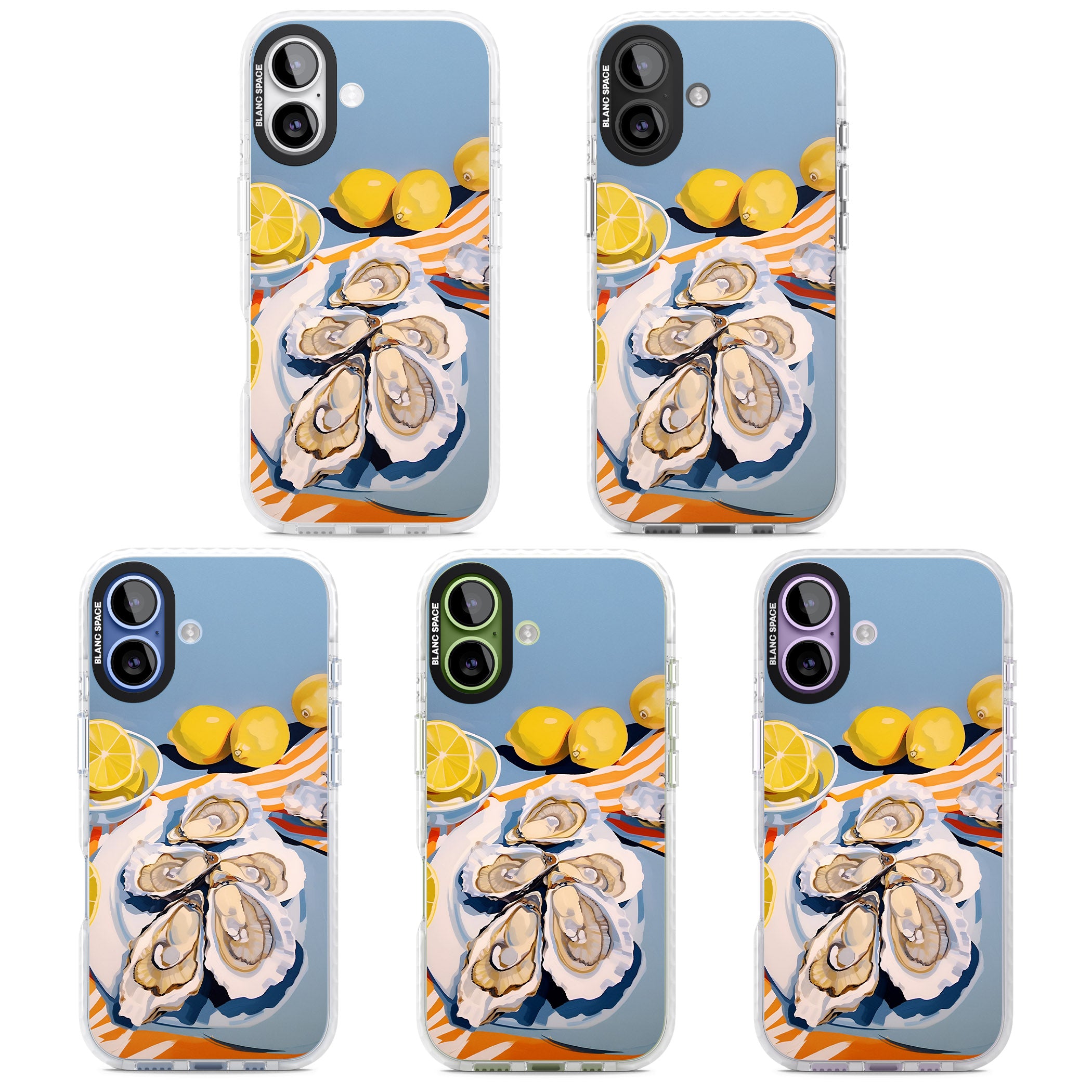 Fresh Oysters & Lemons iPhone 17 Impact Clear Phone Case APT Impact Protection