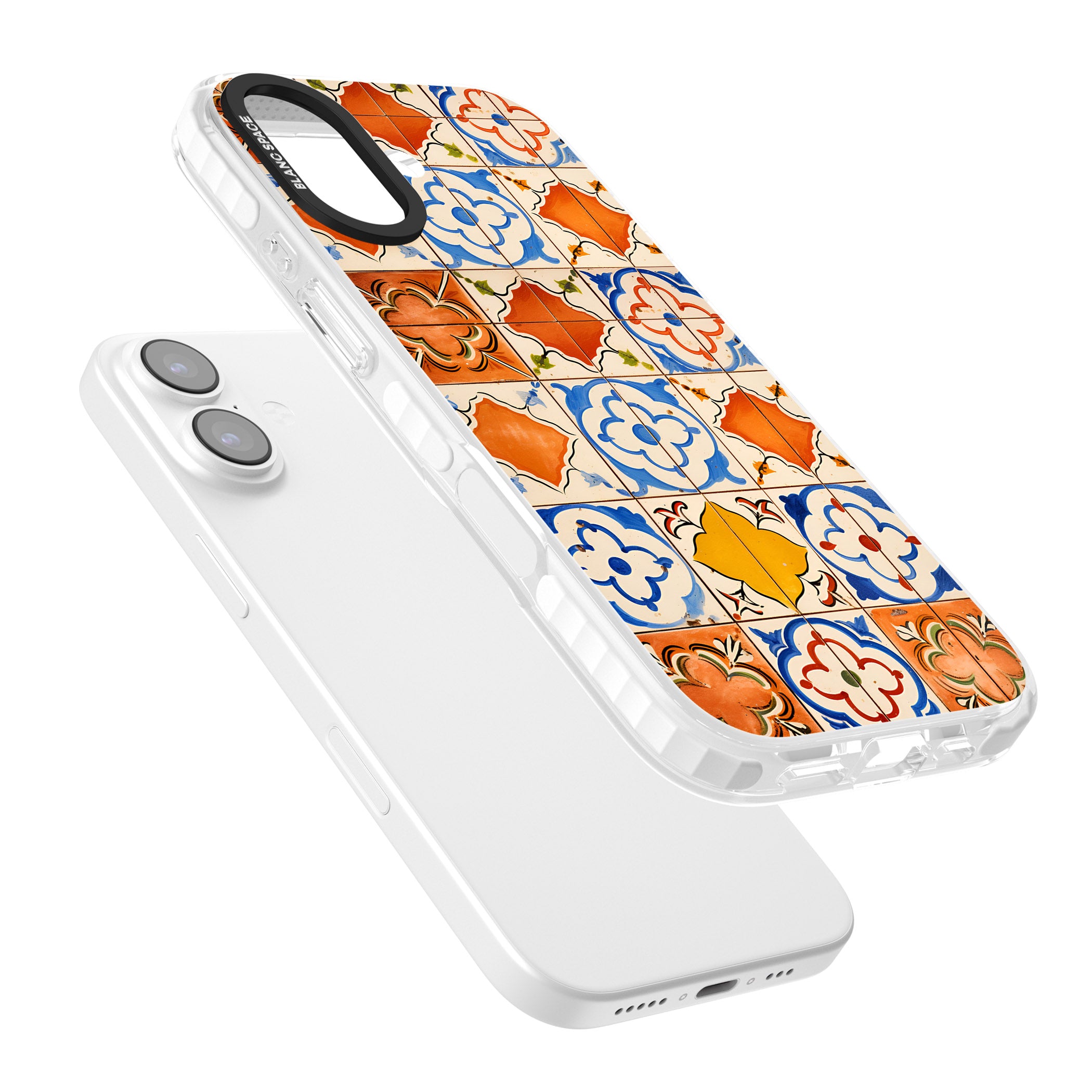 Spanish Mosaic Tiles iPhone 17 Impact Clear Phone Case Colours