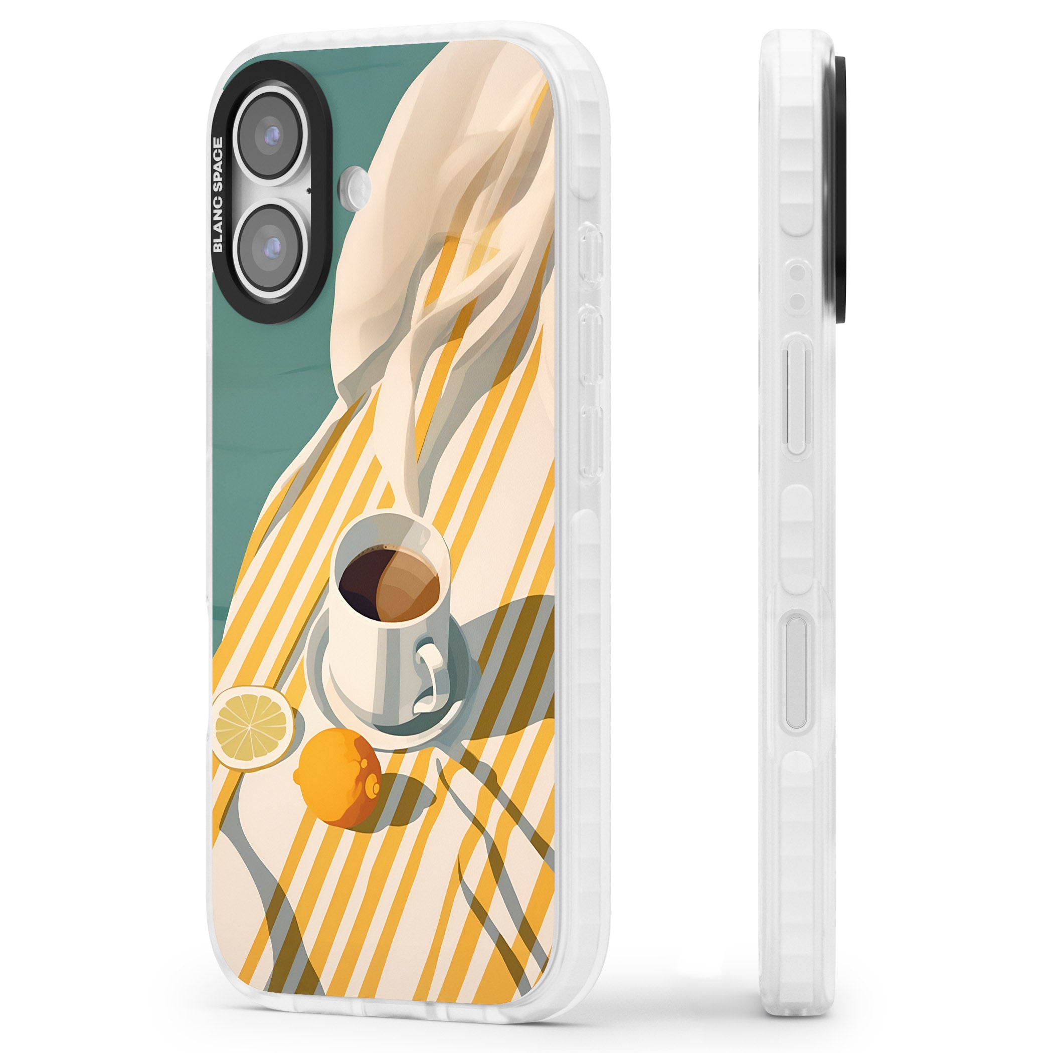 Morning Picnic iPhone 17 Impact Clear Phone Case Side Profile