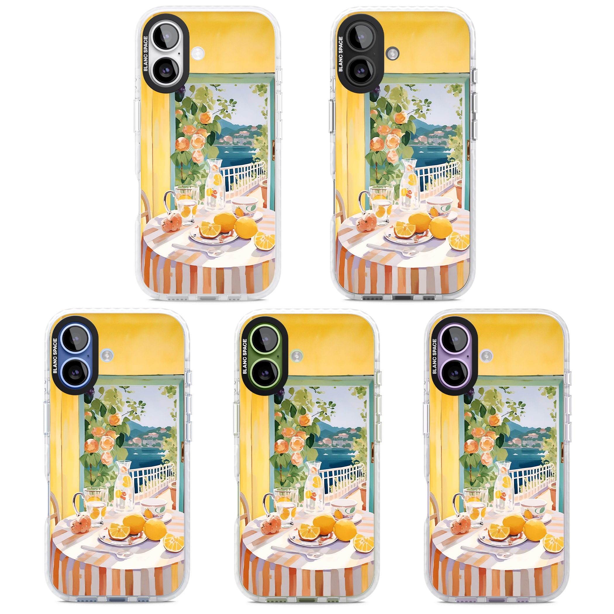 Amalfi Breakfast Balcony iPhone 17 Impact Clear Phone Case APT Impact Protection