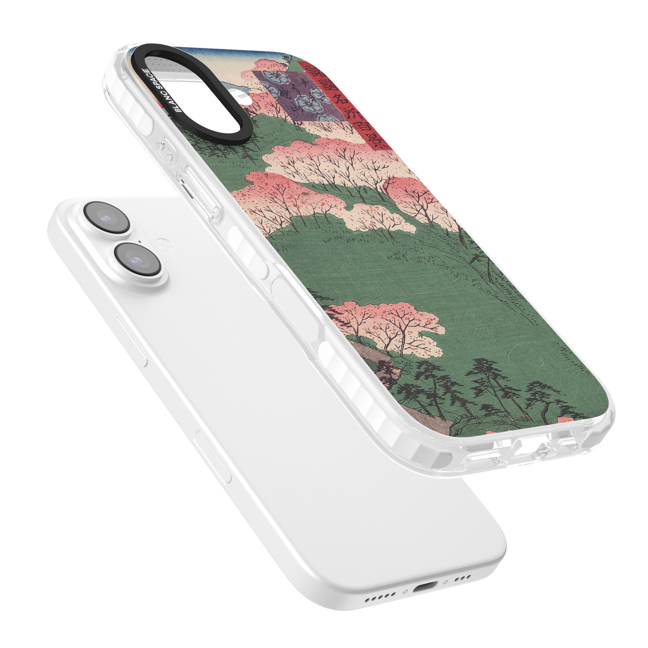 Japanese Illustration Cherry Blossom Forest iPhone 17 Impact Clear Phone Case Colours