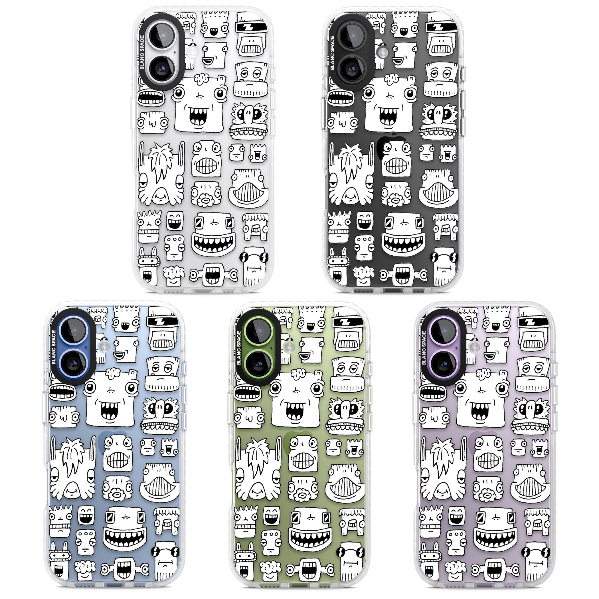 Burst Heads iPhone 17 Impact Clear Phone Case APT Impact Protection