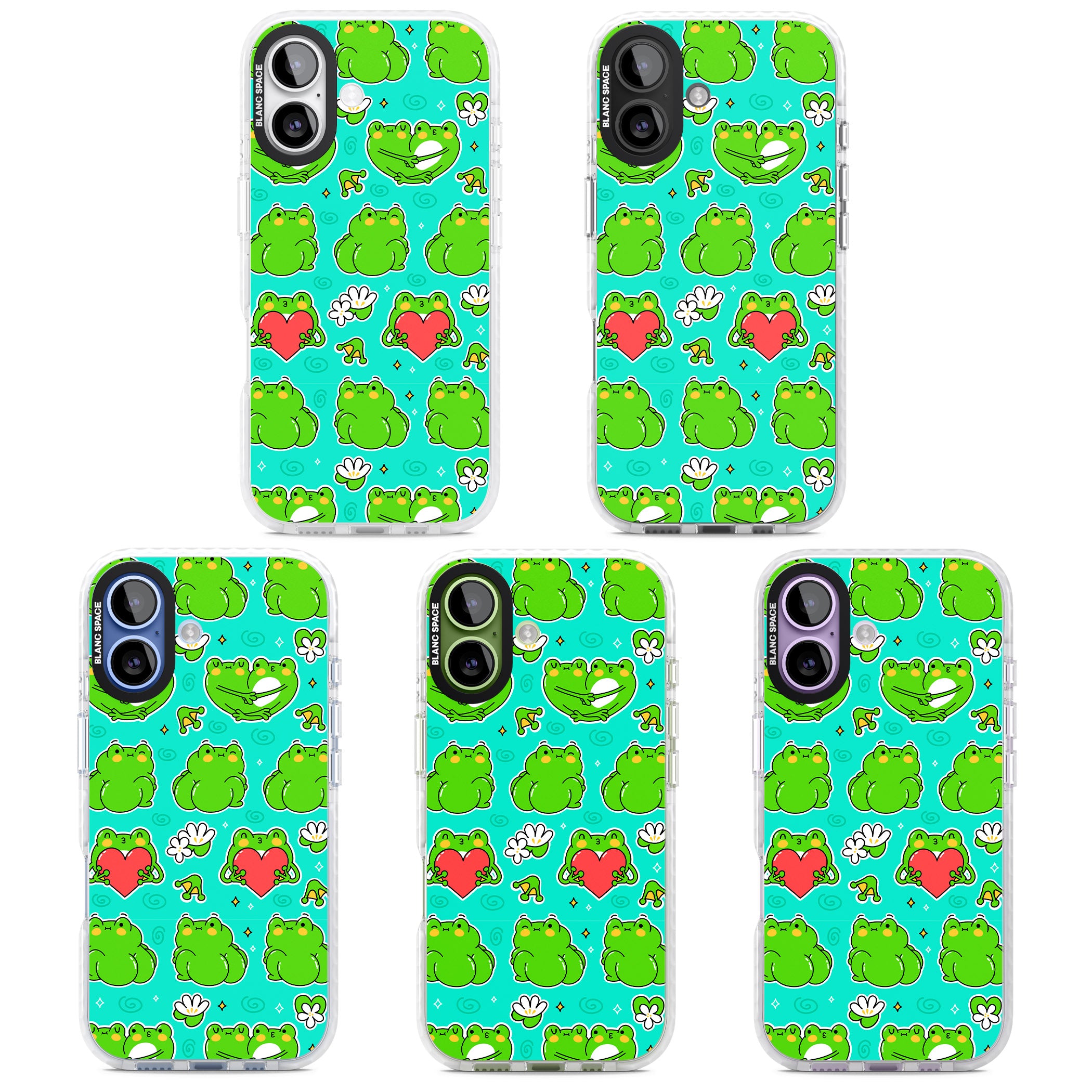 Frog Booty Kawaii Pattern iPhone 17 Impact Clear Phone Case APT Impact Protection