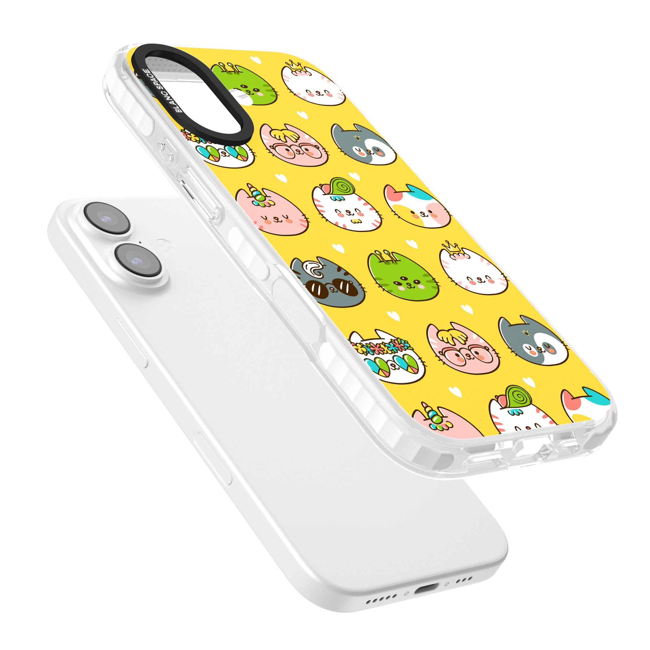 Mythical Cats Kawaii Pattern iPhone 17 Impact Clear Phone Case Colours