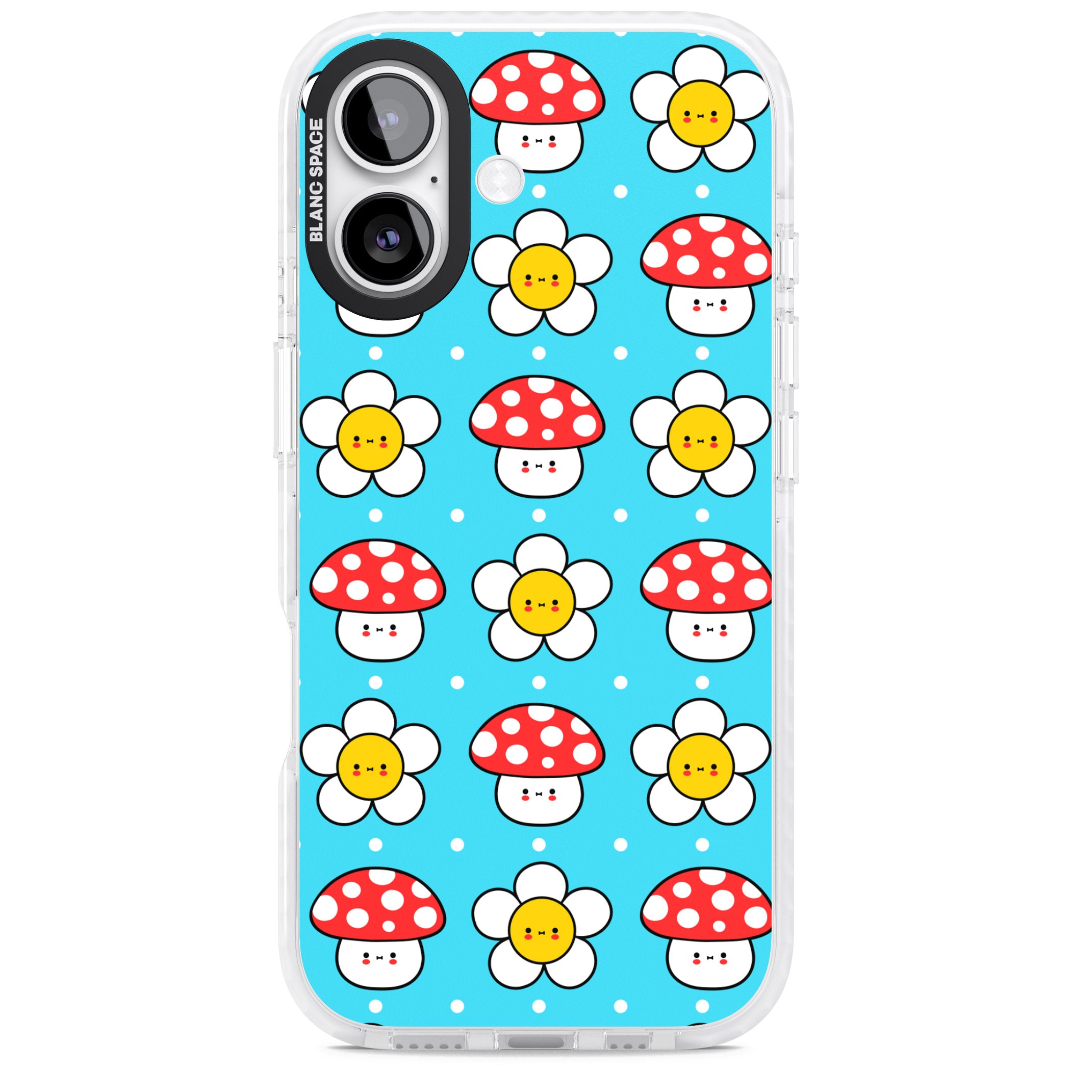 Shroom Bunnies Kawaii Pattern iPhone 17 Impact Clear Phone Case