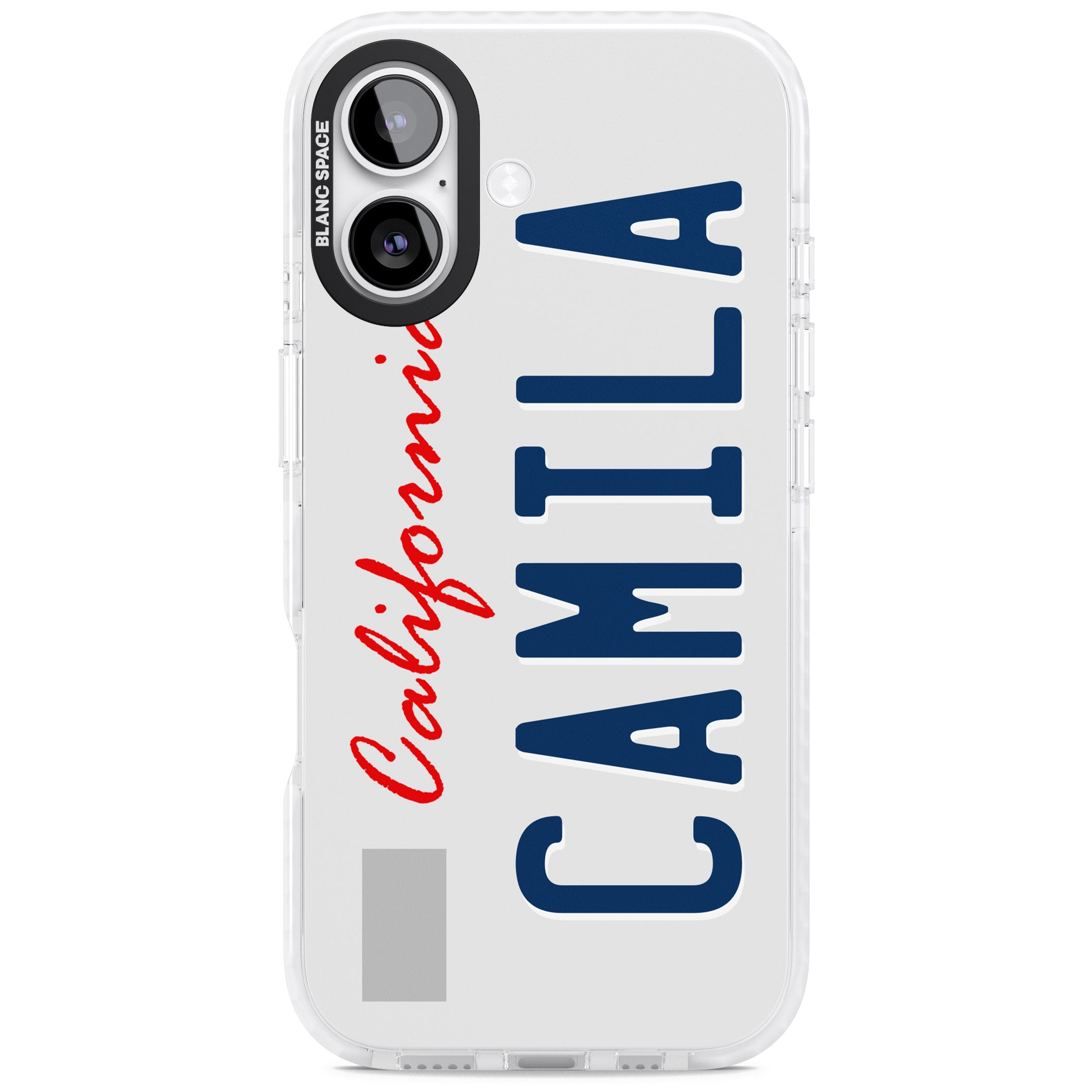 Personalised California License Plate iPhone 17 Impact Clear Phone Case