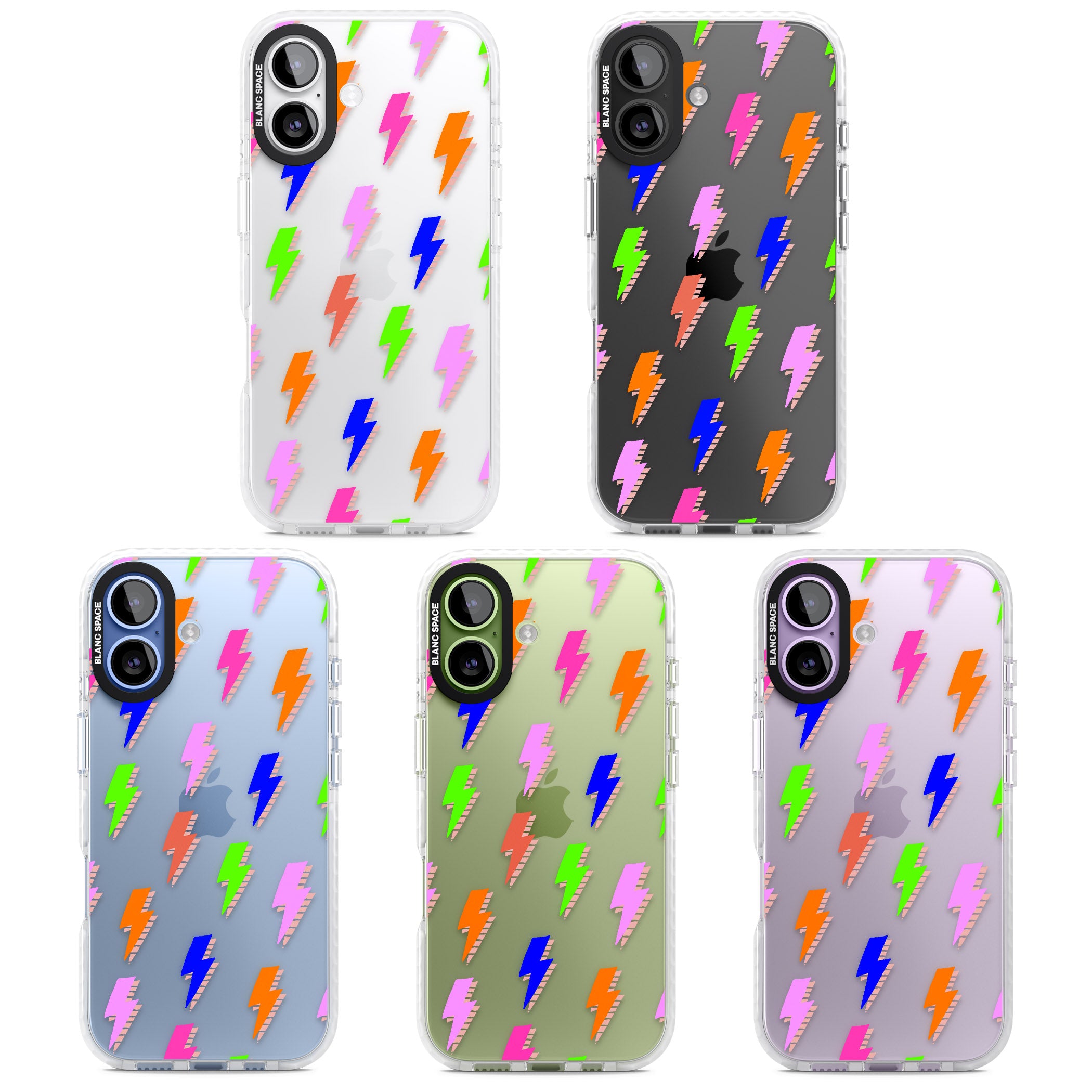 Rainbow Pop Lightning iPhone 17 Impact Clear Phone Case APT Impact Protection