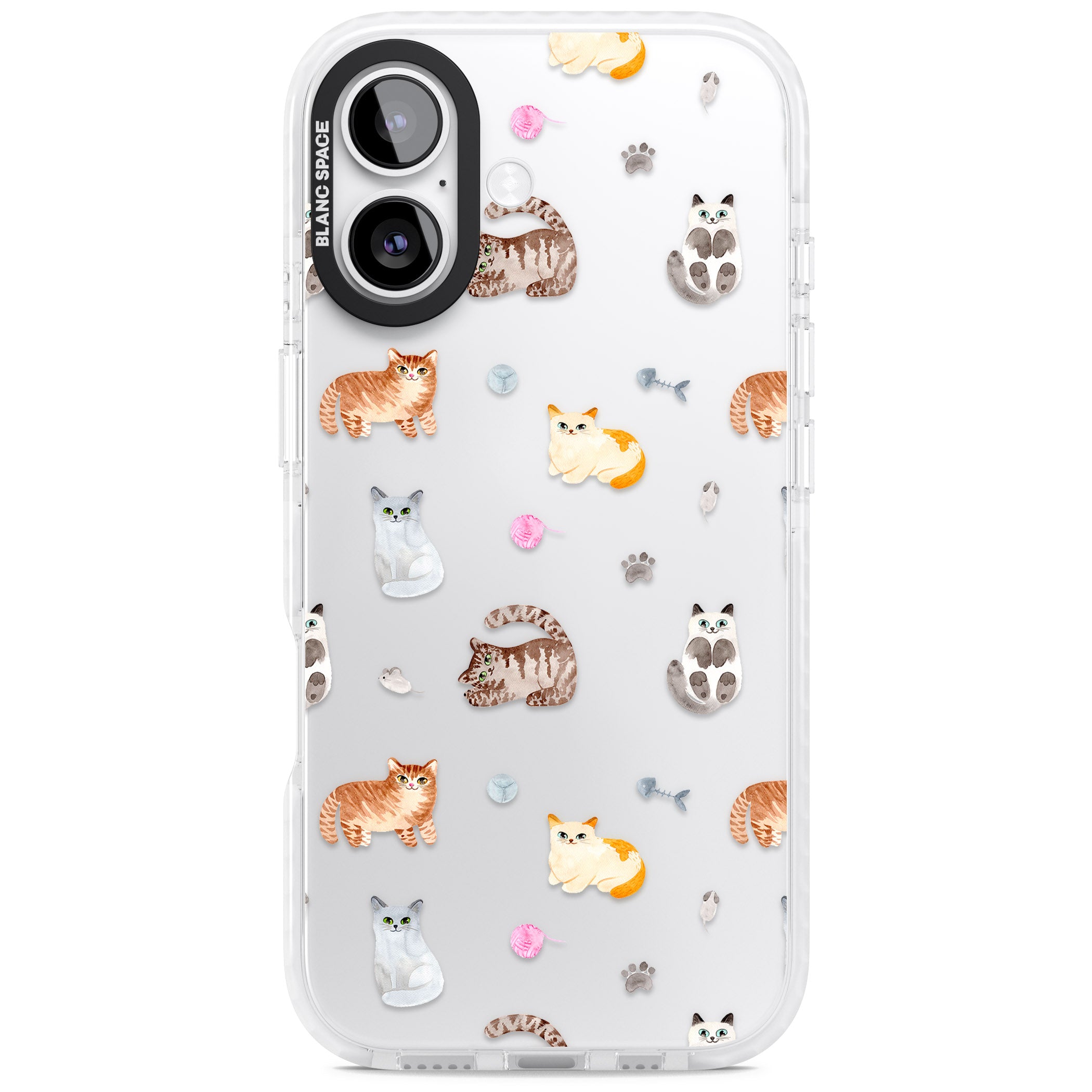 Playful Cats iPhone 17 Impact Clear Phone Case