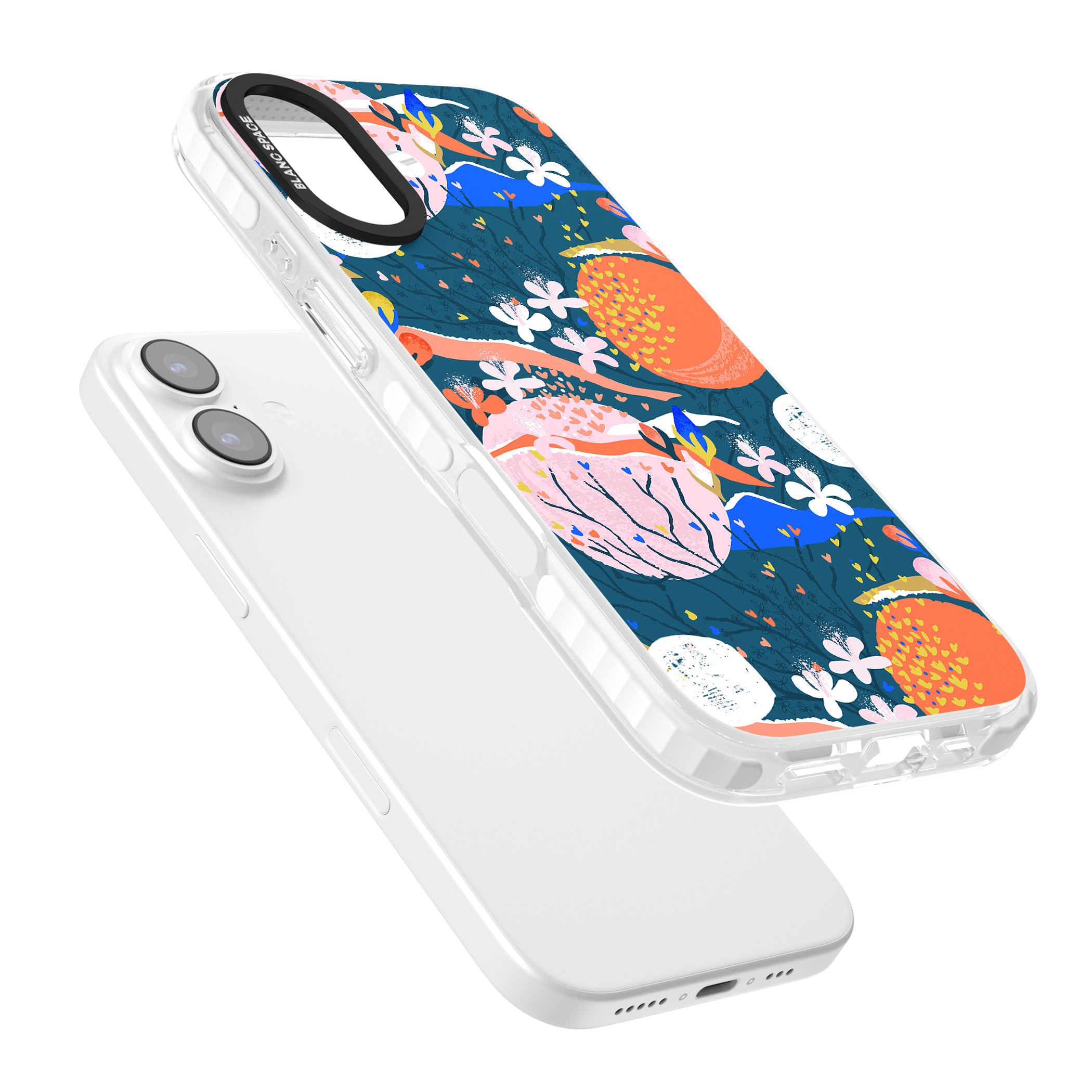 Vibrant Coral Pattern iPhone 17 Impact Pro Clear Phone Case Colours