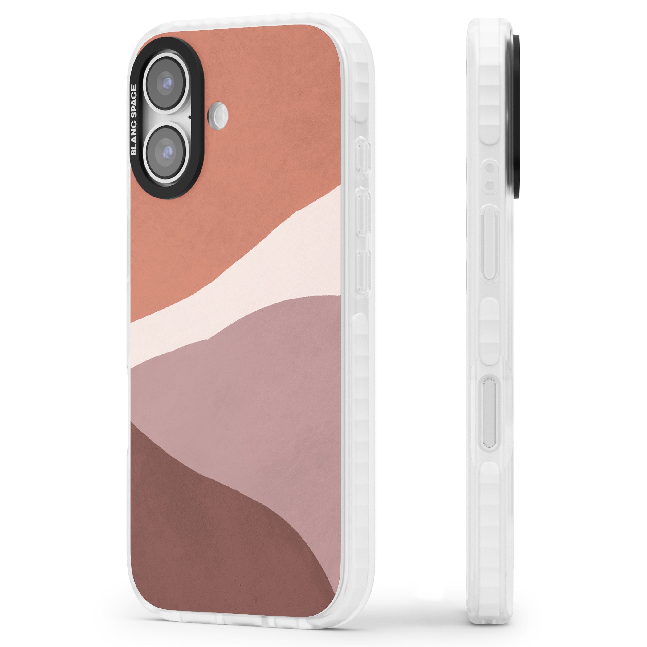 Lush Abstract Watercolour Design #2 iPhone 17 Impact Pro Clear Phone Case Side Profile