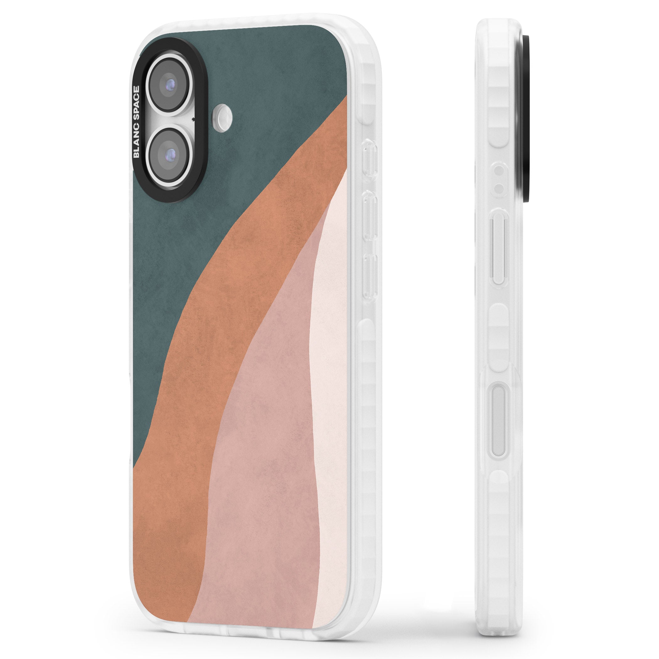 Earthwave Abstract iPhone 17 Impact Pro Clear Phone Case Side Profile