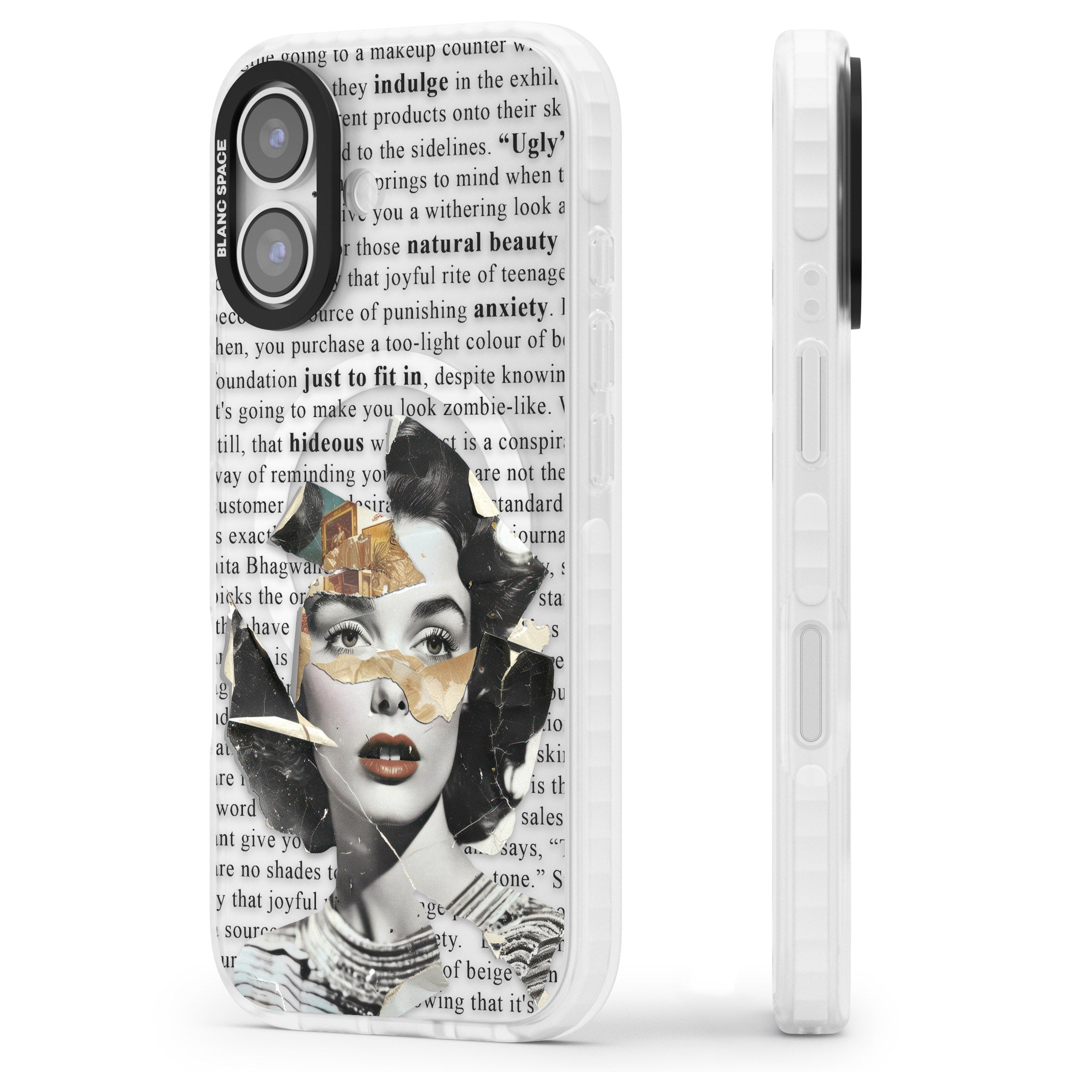 Beauty Is Within iPhone 17 Impact Pro Clear Phone Case Side Profile