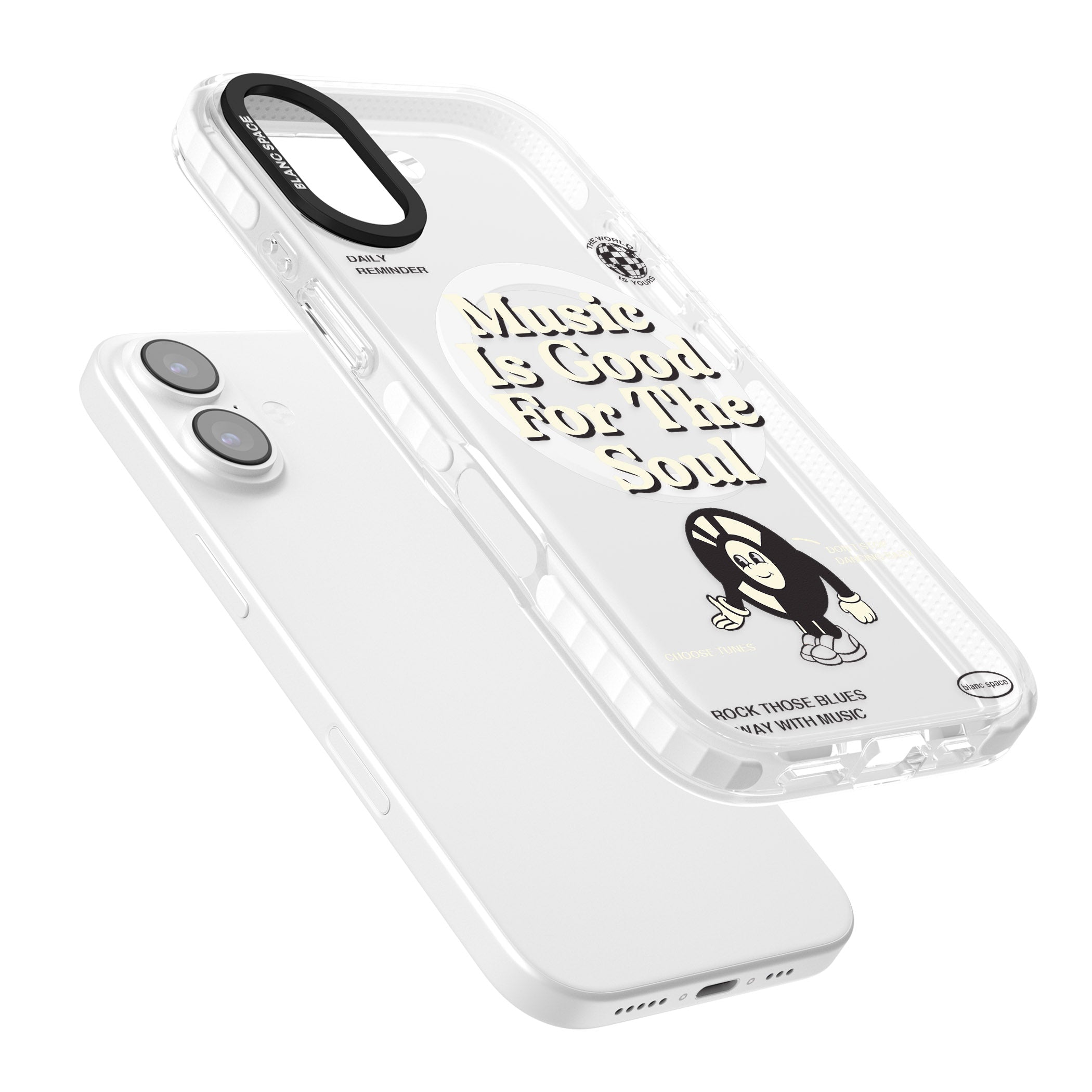 Music Is Good For The Soul iPhone 17 Impact Pro Clear Phone Case Colours