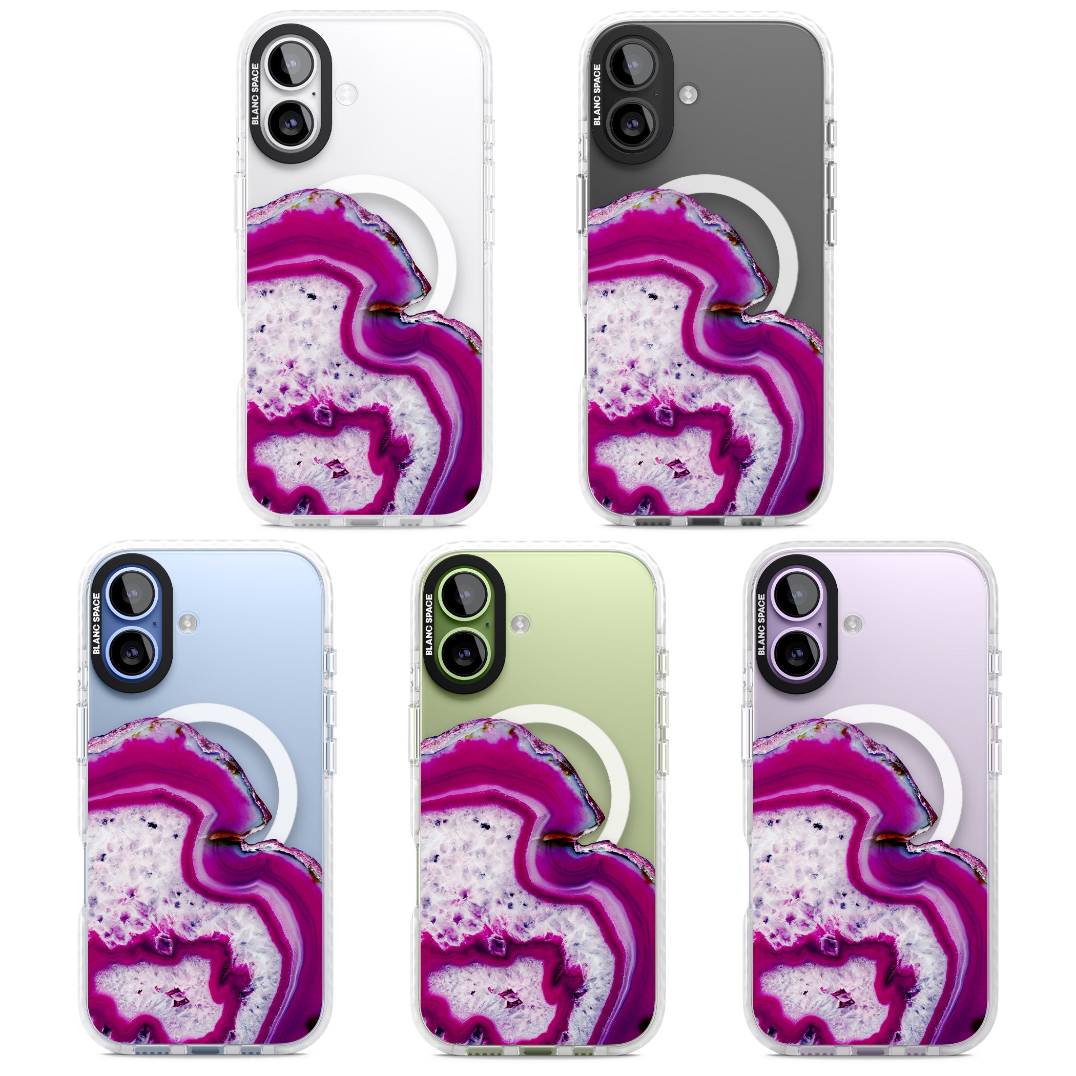 Violet Crystal Agate iPhone 17 Impact Pro Clear Phone Case APT Impact Protection