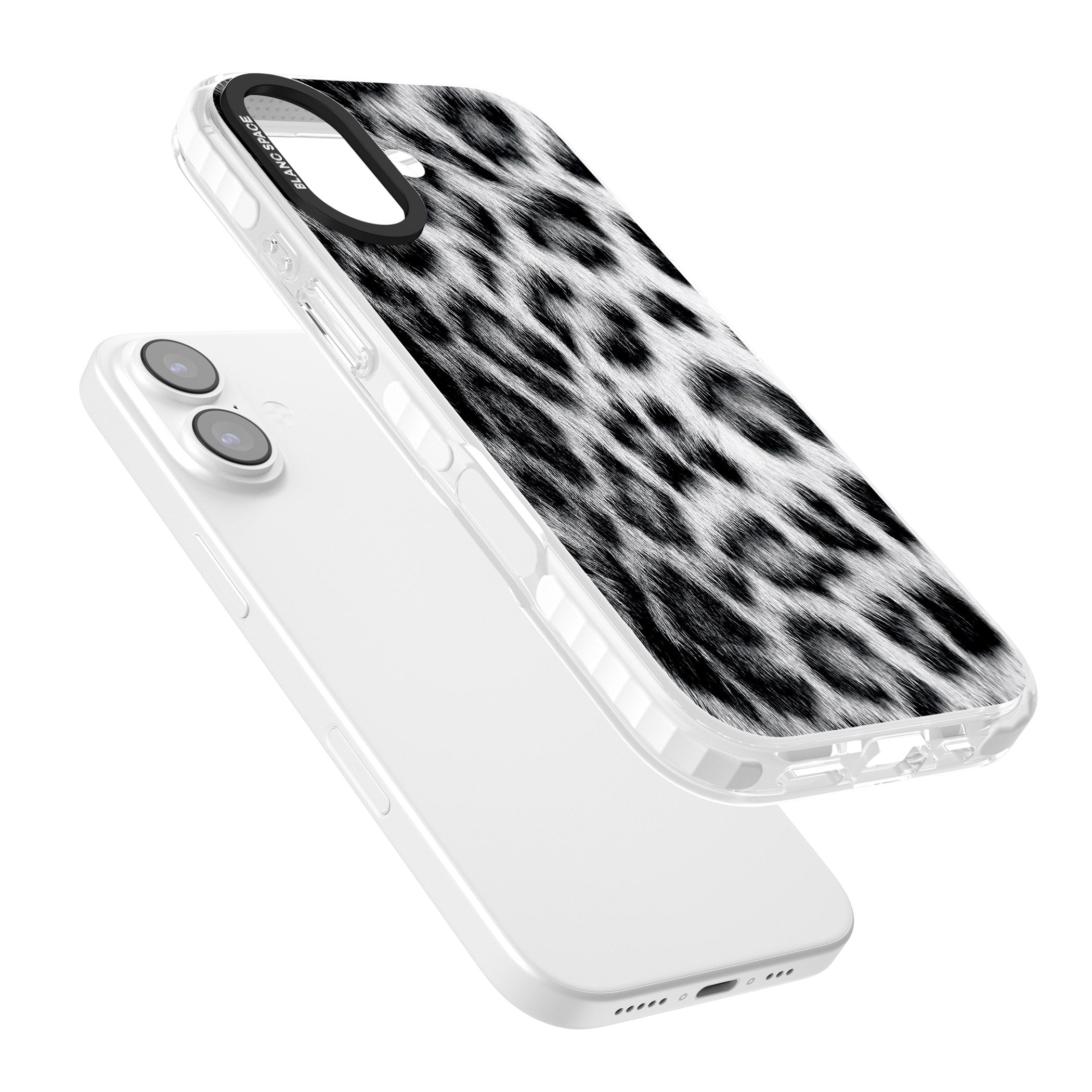 Animal Fur Pattern Snow Leopard iPhone 17 Impact Pro Clear Phone Case Colours