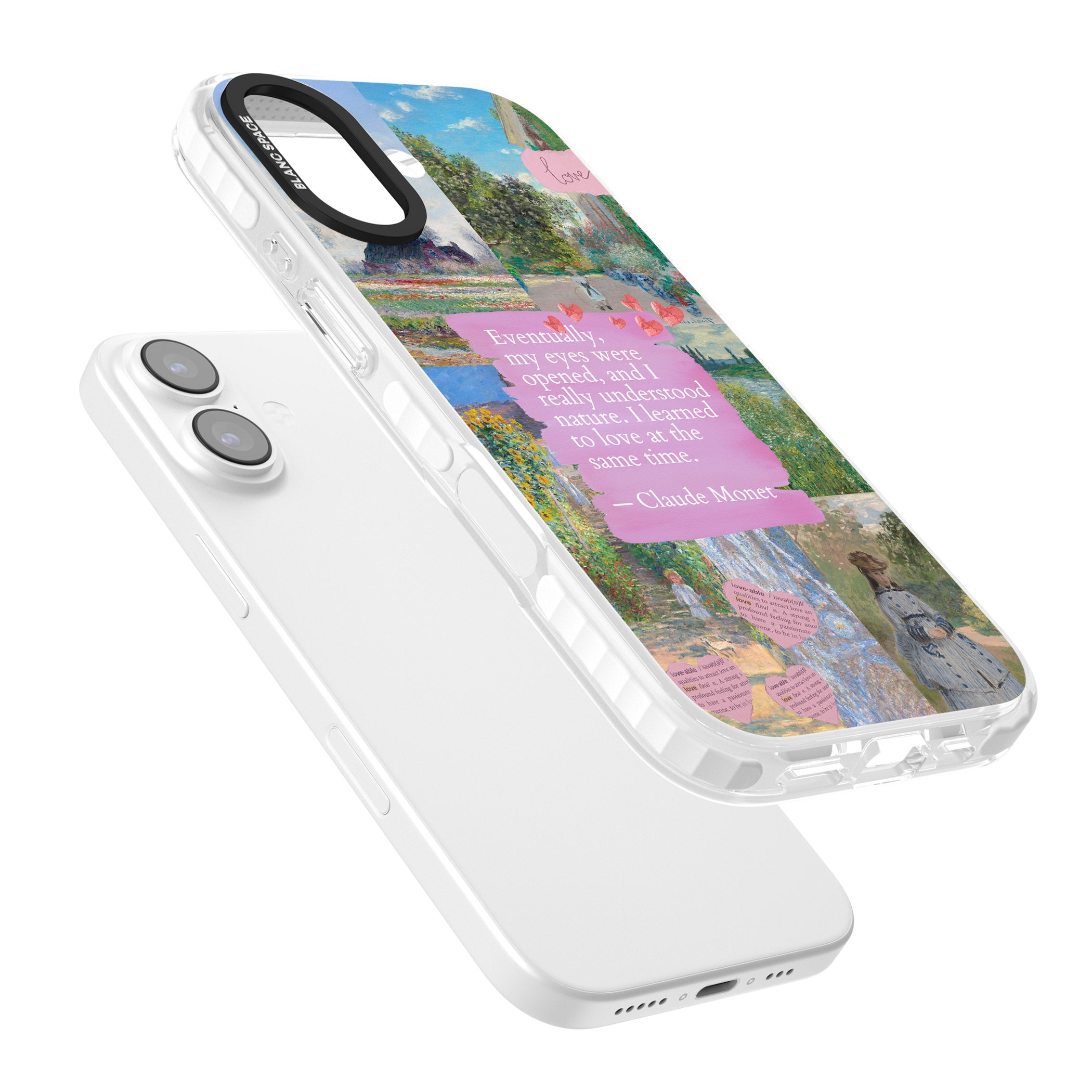 Monet 'Eyes Were Opened' Collage iPhone 17 Impact Pro Clear Phone Case Colours