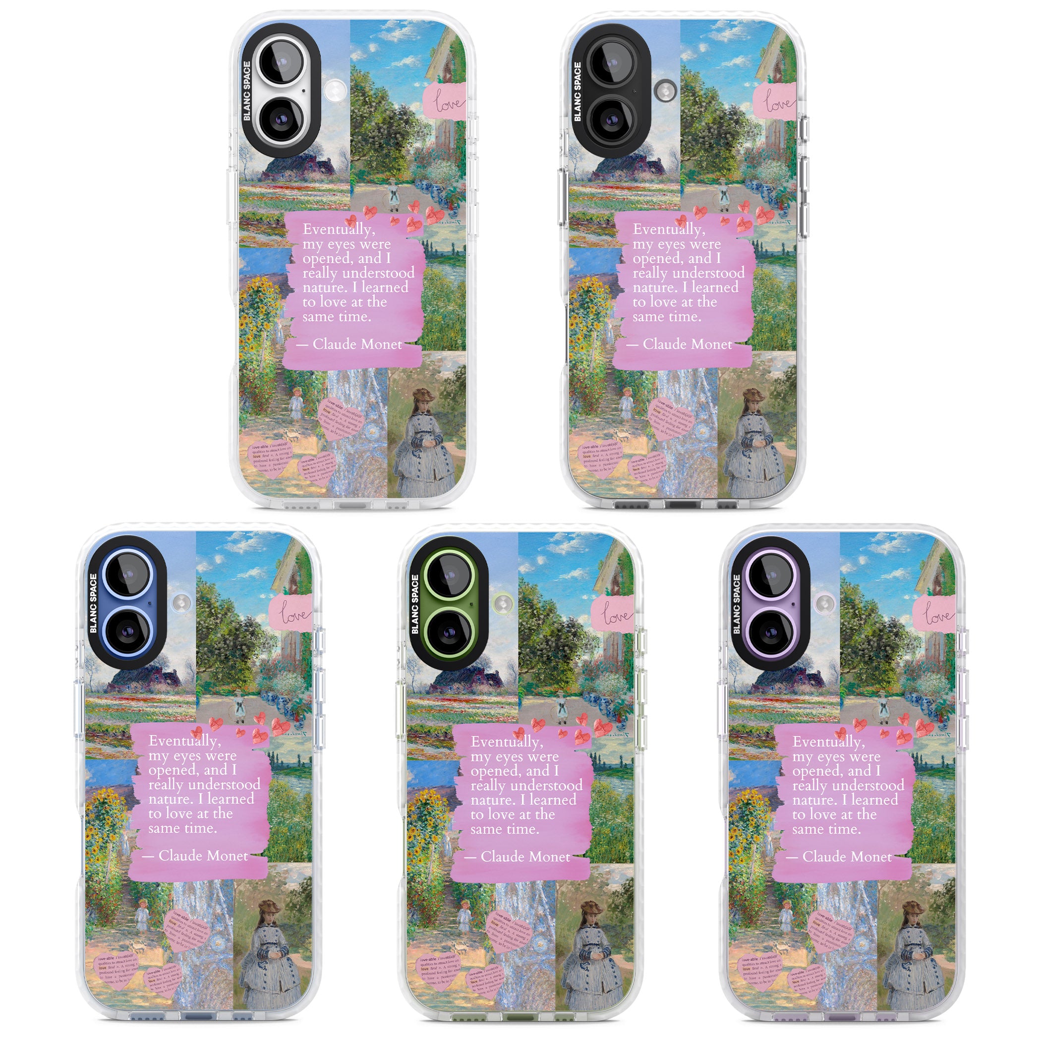 Monet 'Eyes Were Opened' Collage iPhone 17 Impact Pro Clear Phone Case APT Impact Protection