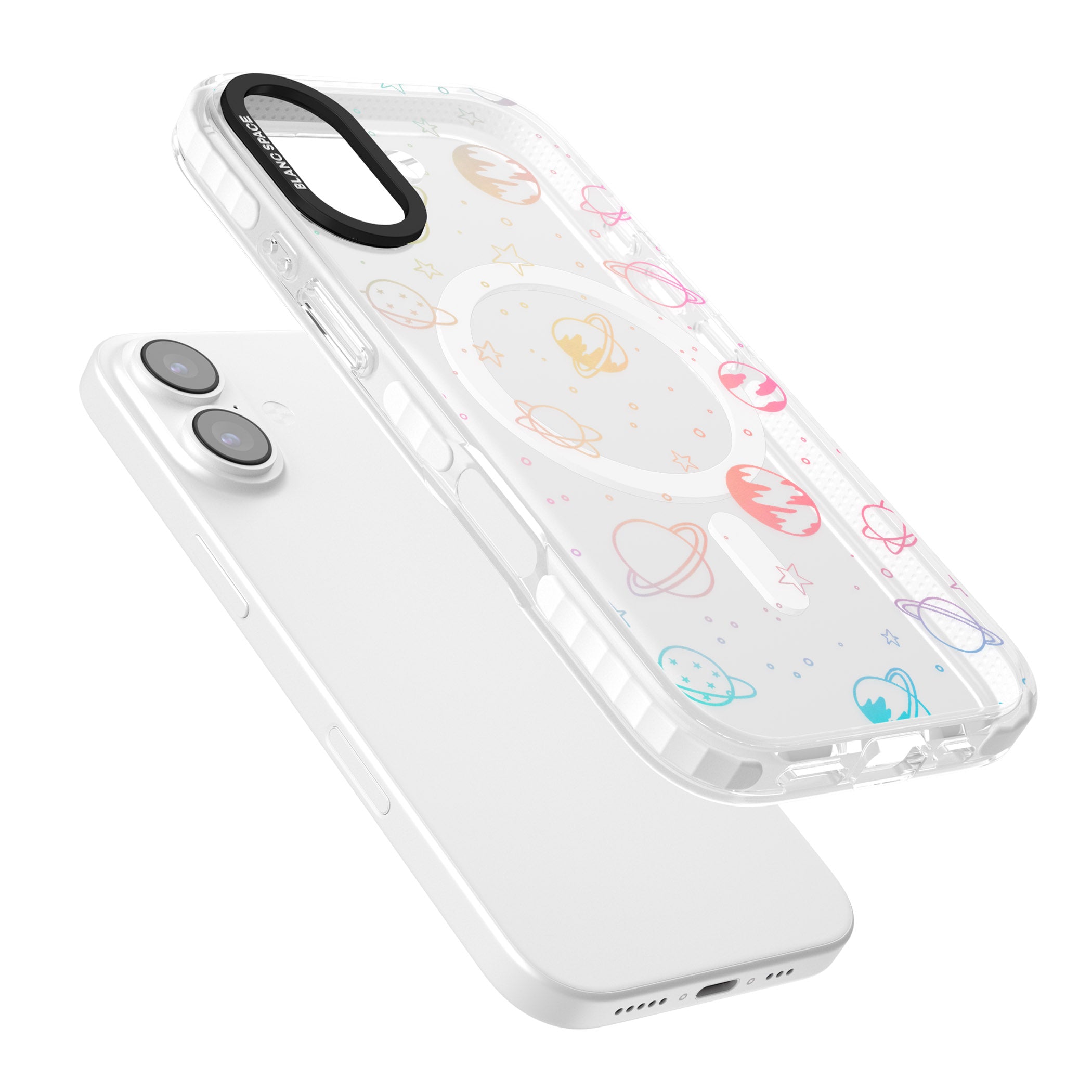 Pastel Space Universe iPhone 17 Impact Pro Clear Phone Case Colours