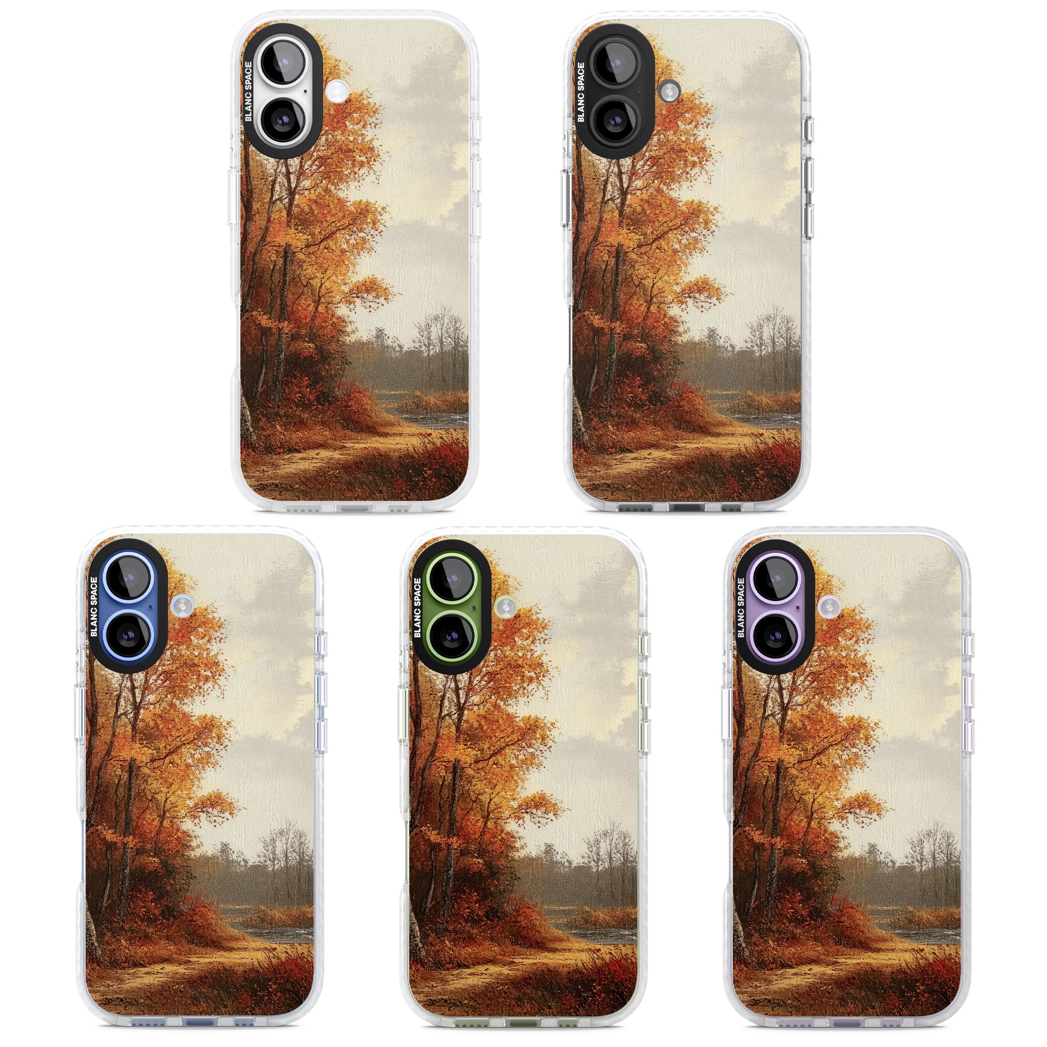 Vintage Autumn Oil Painting iPhone 17 Impact Pro Clear Phone Case APT Impact Protection