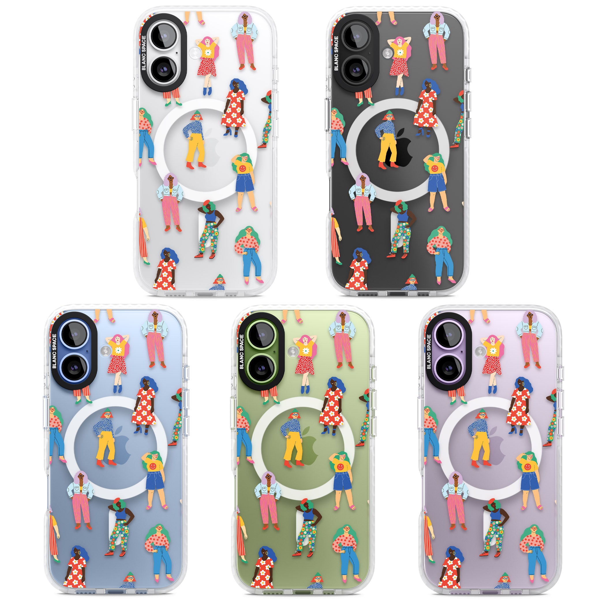 Girls Pattern iPhone 17 Impact Pro Clear Phone Case APT Impact Protection