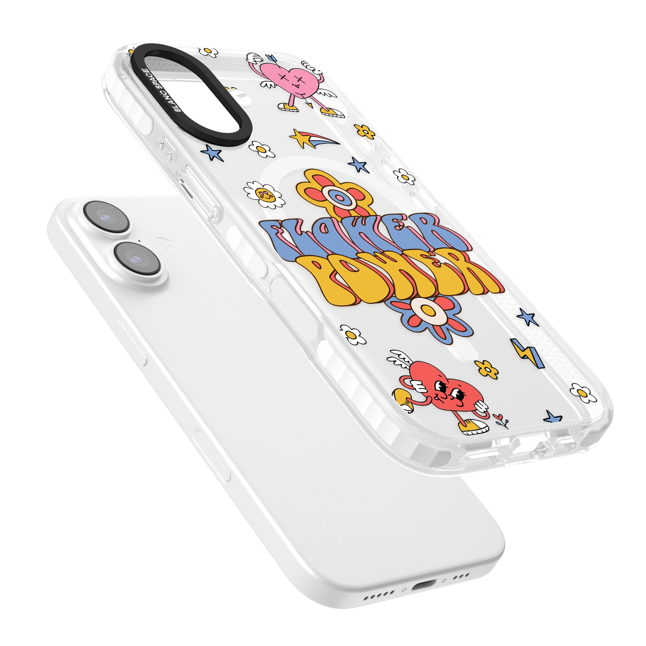 Flower Power iPhone 17 Impact Pro Clear Phone Case Colours