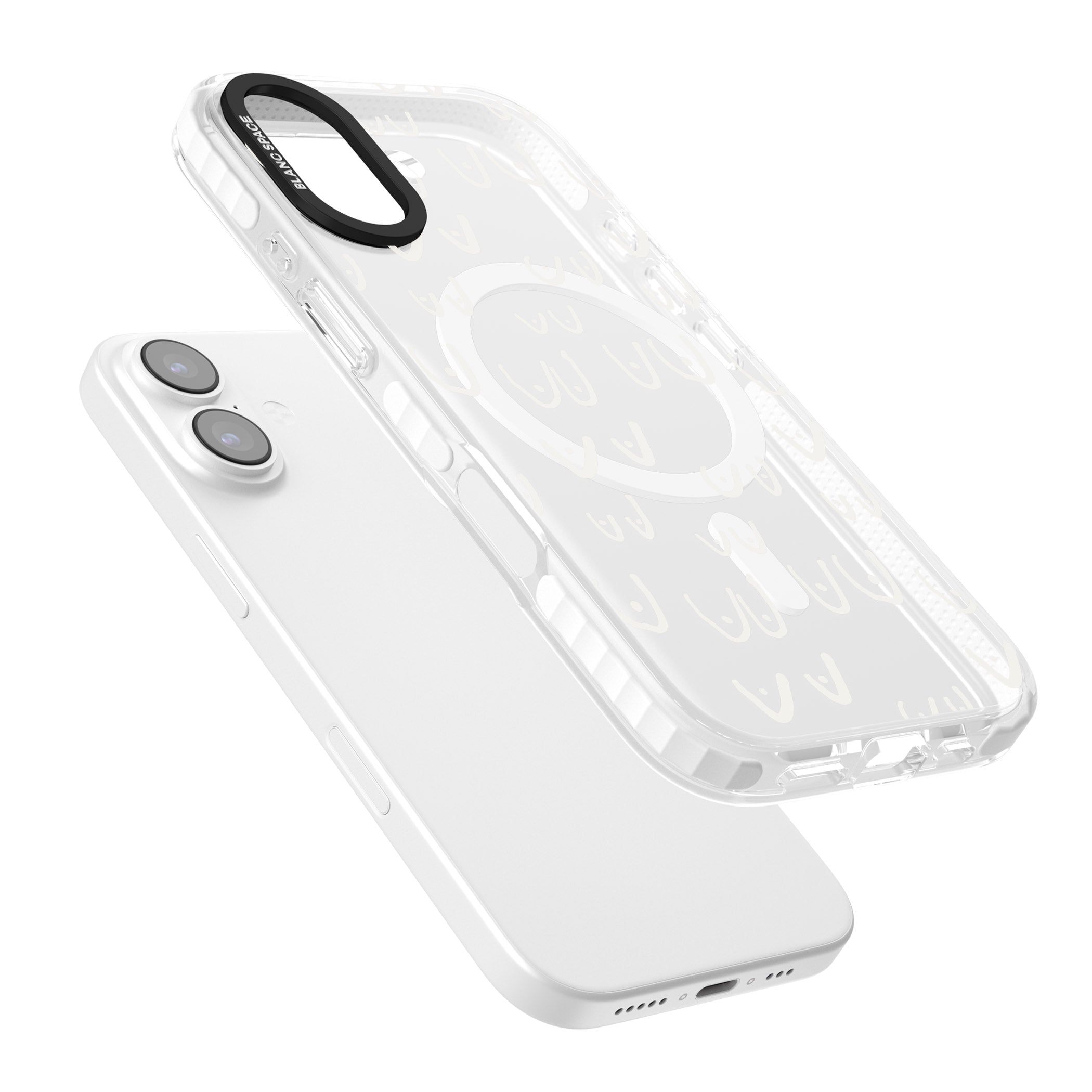 Boob Pattern (White) iPhone 17 Impact Pro Clear Phone Case Colours