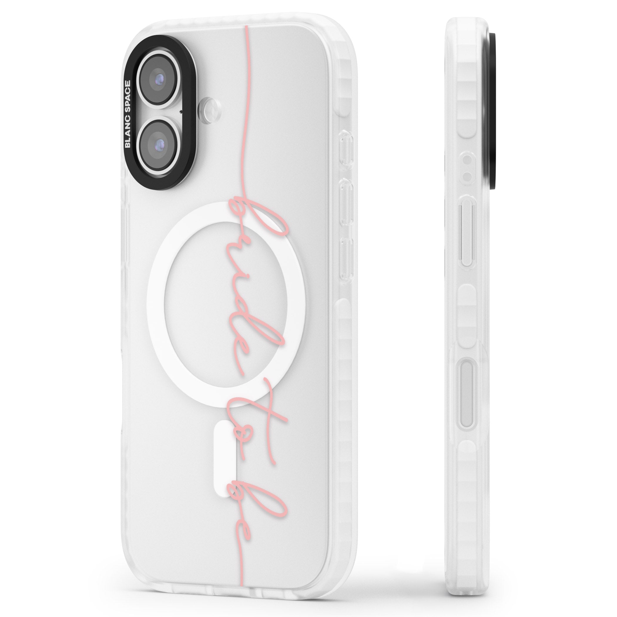 Bride To Be iPhone 17 Impact Pro Clear Phone Case Side Profile