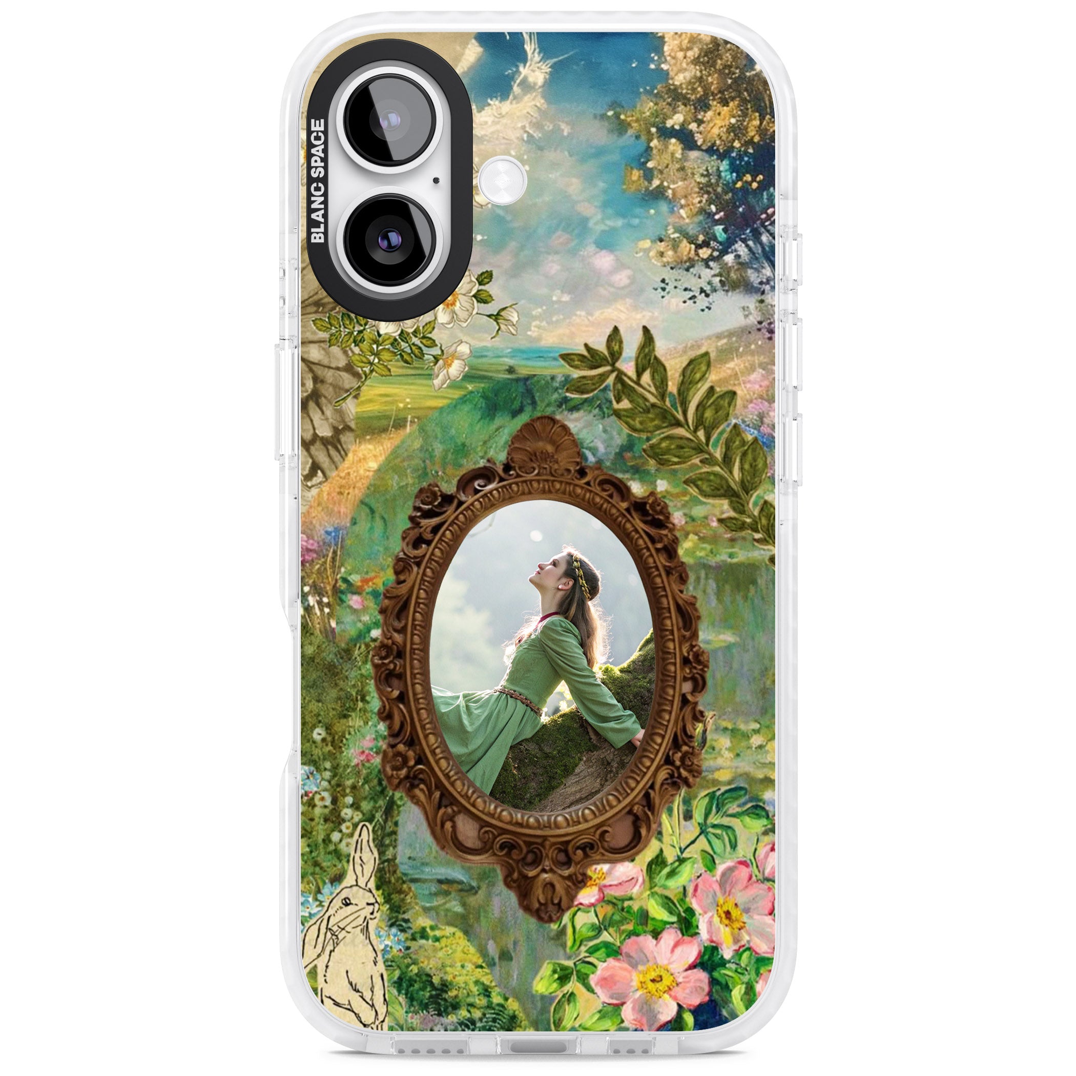 Personalised Meadow Frame iPhone 17 Impact Pro Clear Phone Case