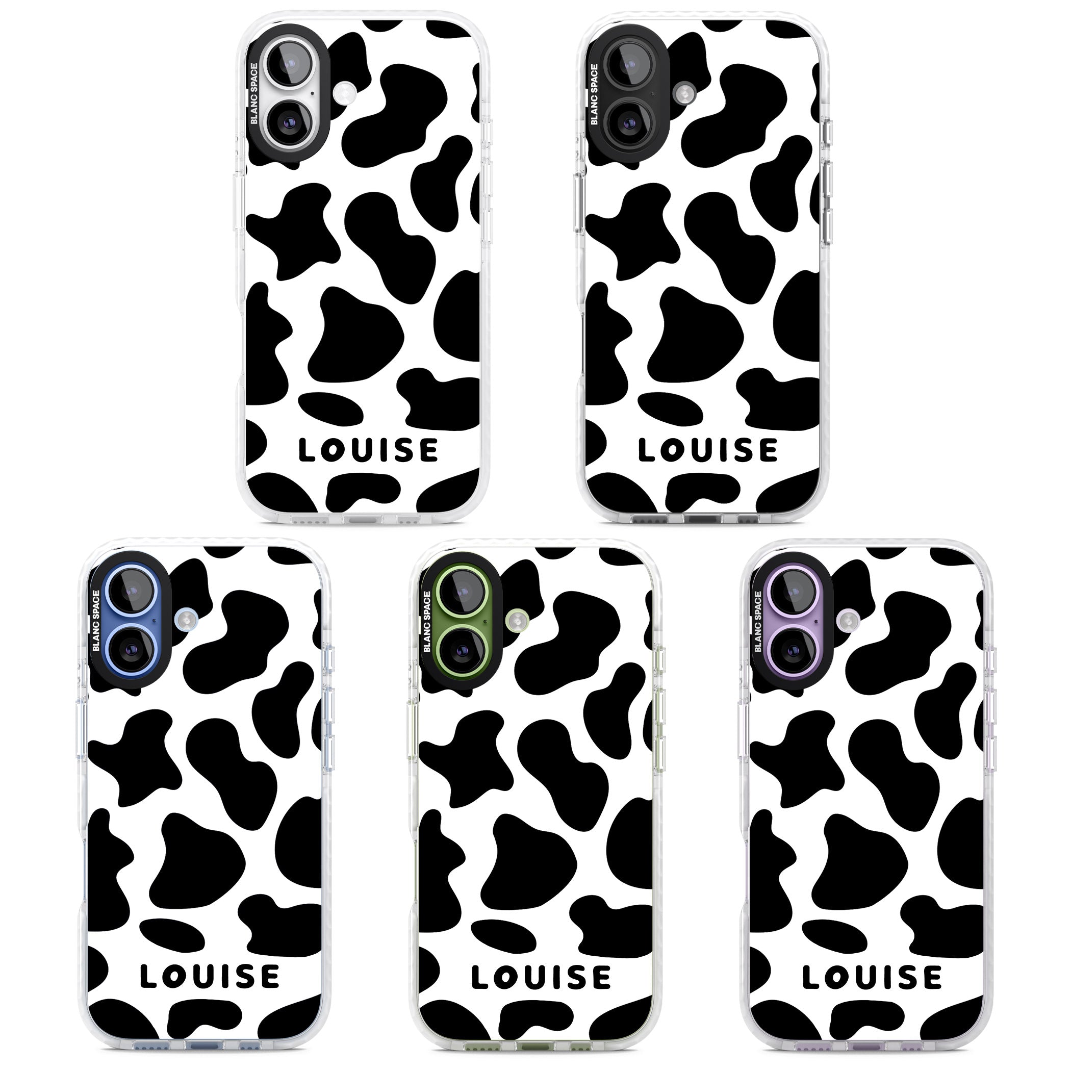 Personalised Cow Print iPhone 17 Impact Pro Clear Phone Case APT Impact Protection